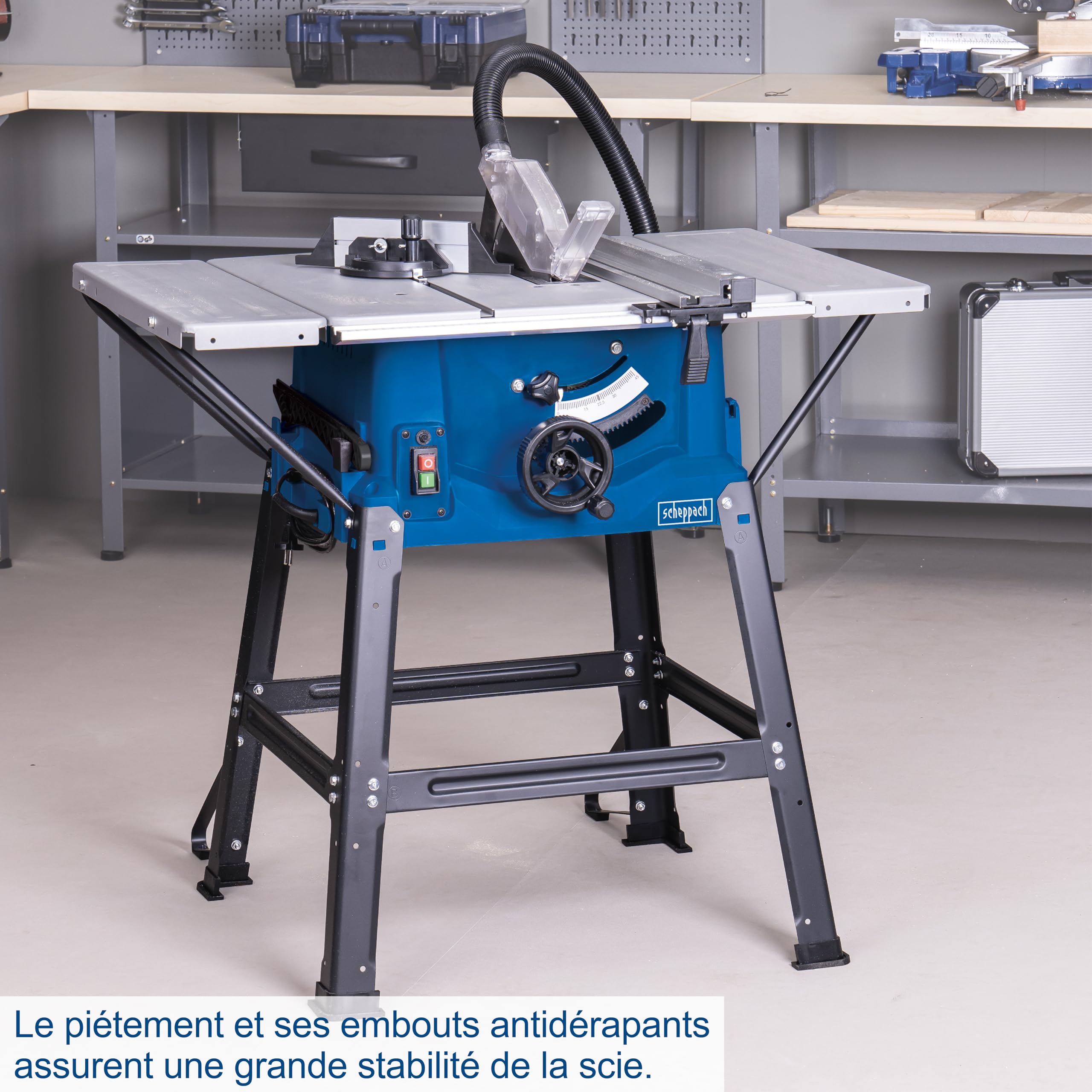 Scheppach HS Series HS100S scie sur table 2000 W lame 250 mm avec aspiration