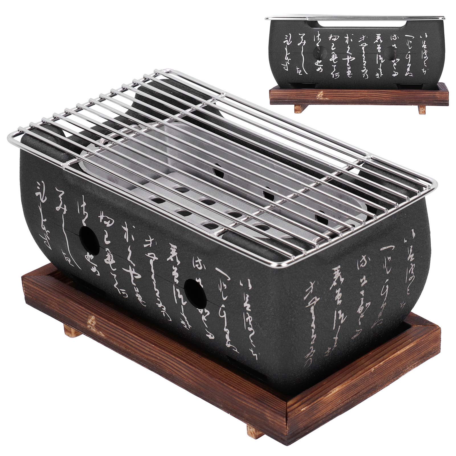 Omabeta Kitchen Appliances barbecue japonais portable au charbon, 13,5 cm, aluminium