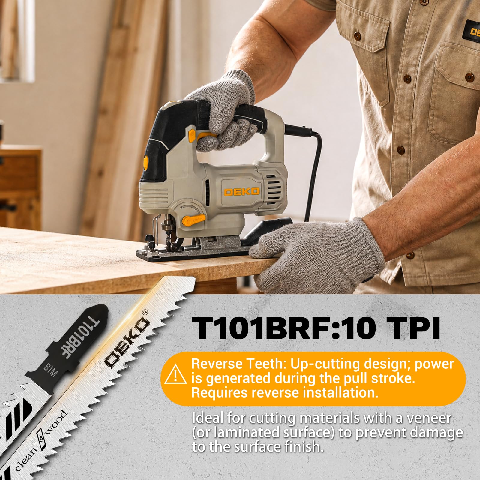 DEKOPRO POWER TOOLS DKAJSBX003M1-K1GS-OGAZ lames de scie sauteuse 20 pièces BIM HCS HSS