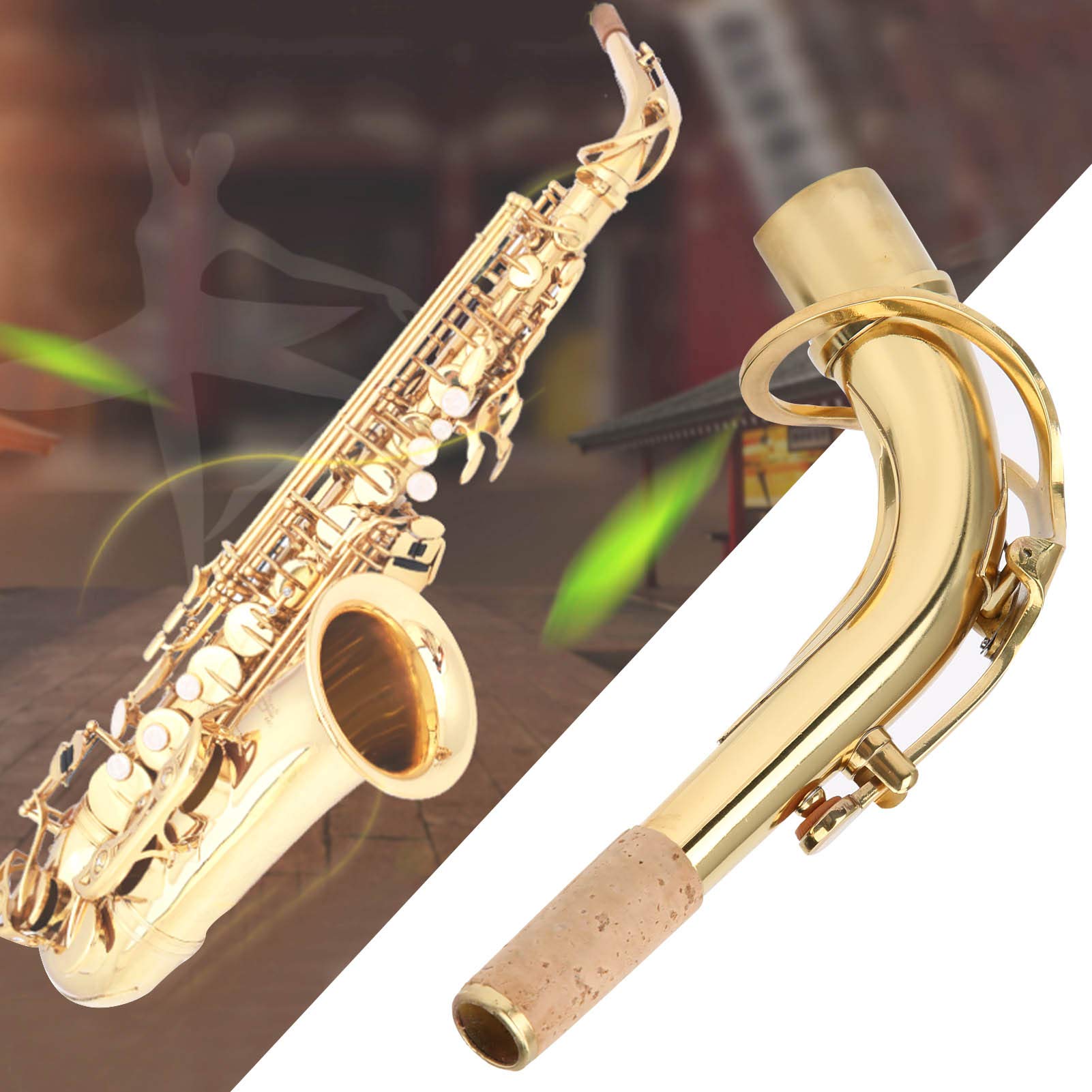 Omabeta Toys & Games Col de saxophone alto en laiton doré