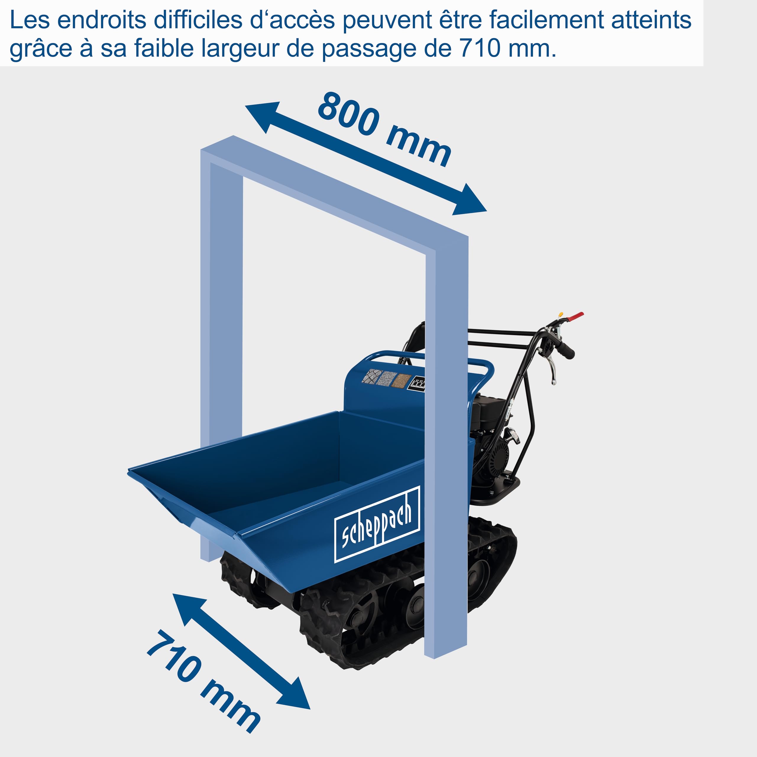 Scheppach HA Series DP4500 dumper thermique à chenilles 400 kg