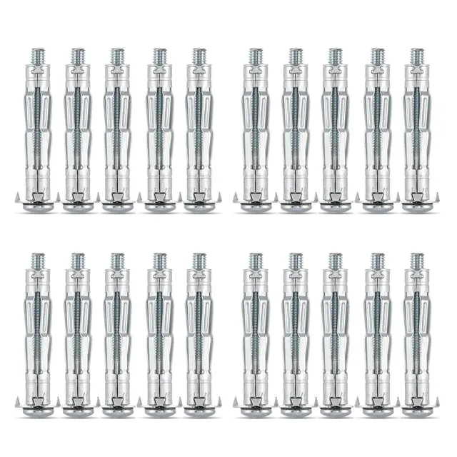 AKKTOL Molly Bolts & Hollow Wall Anchors M5 x 37 mm cheville métallique 25 pièces galvanisée