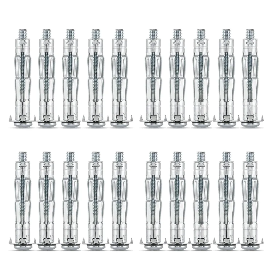 AKKTOL Molly Bolts & Hollow Wall Anchors M5 x 37 mm cheville métallique 25 pièces galvanisée
