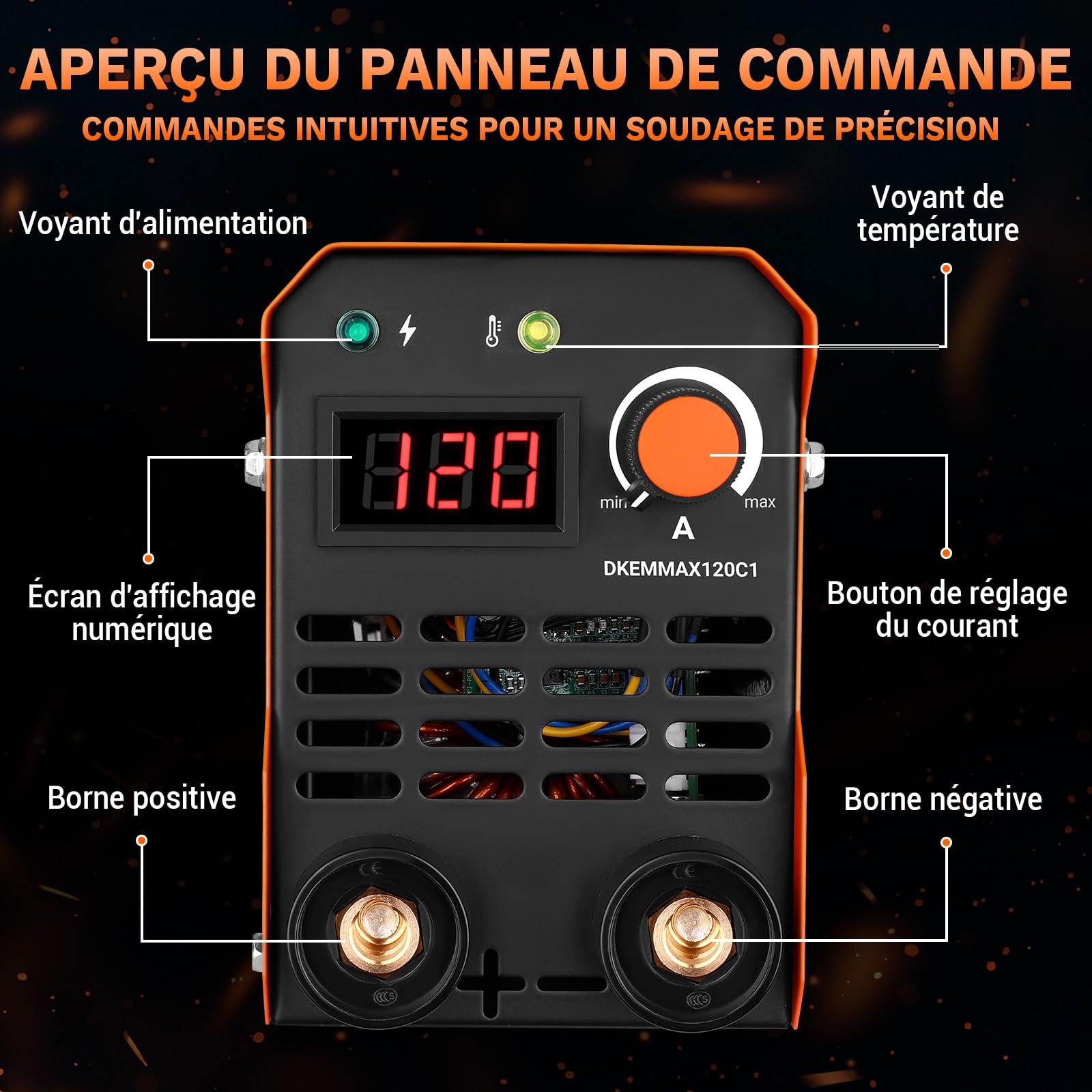 DEKOPRO WELDING MACHINE 120A poste à souder MMA portable