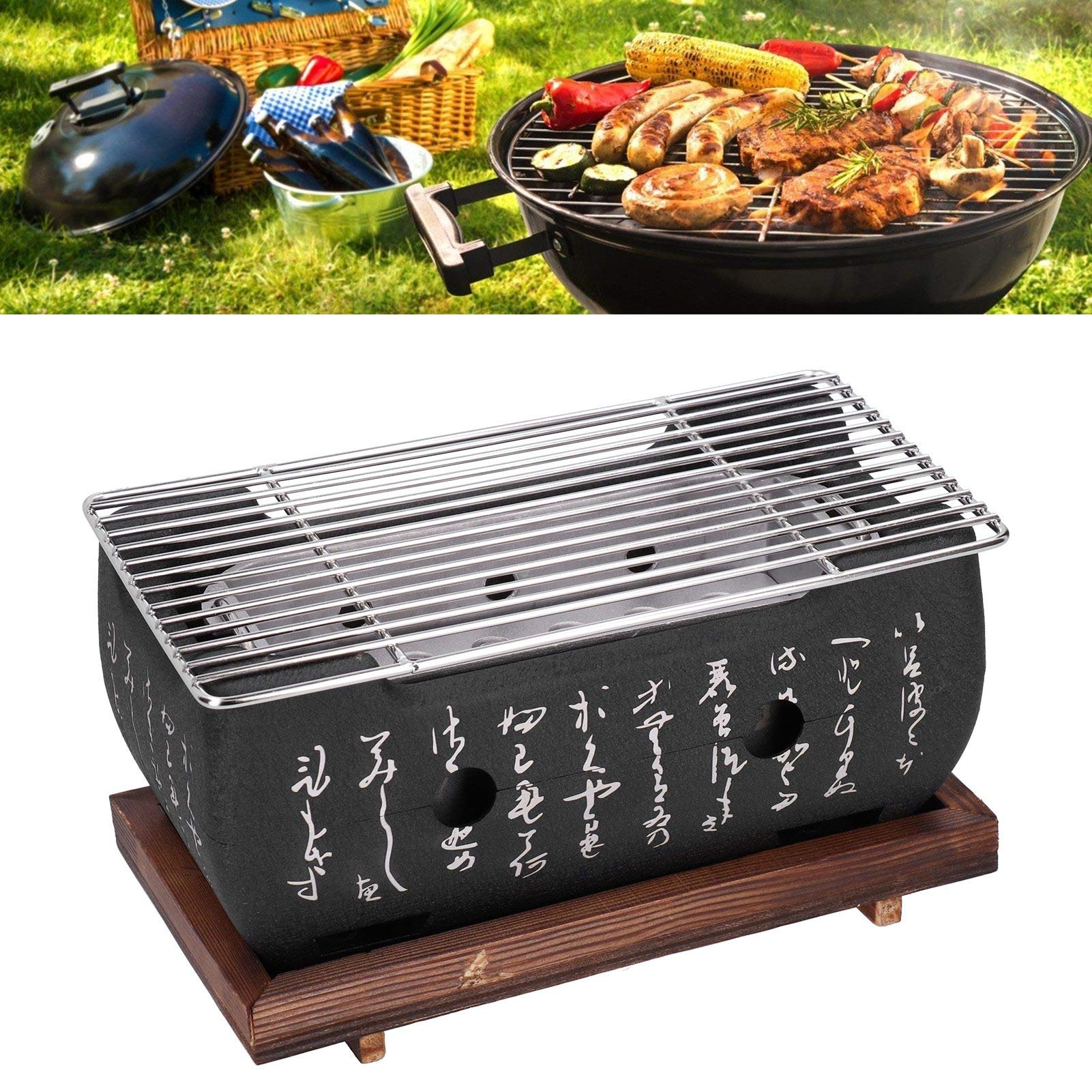 Omabeta Kitchen Appliances barbecue japonais portable au charbon, 13,5 cm, aluminium