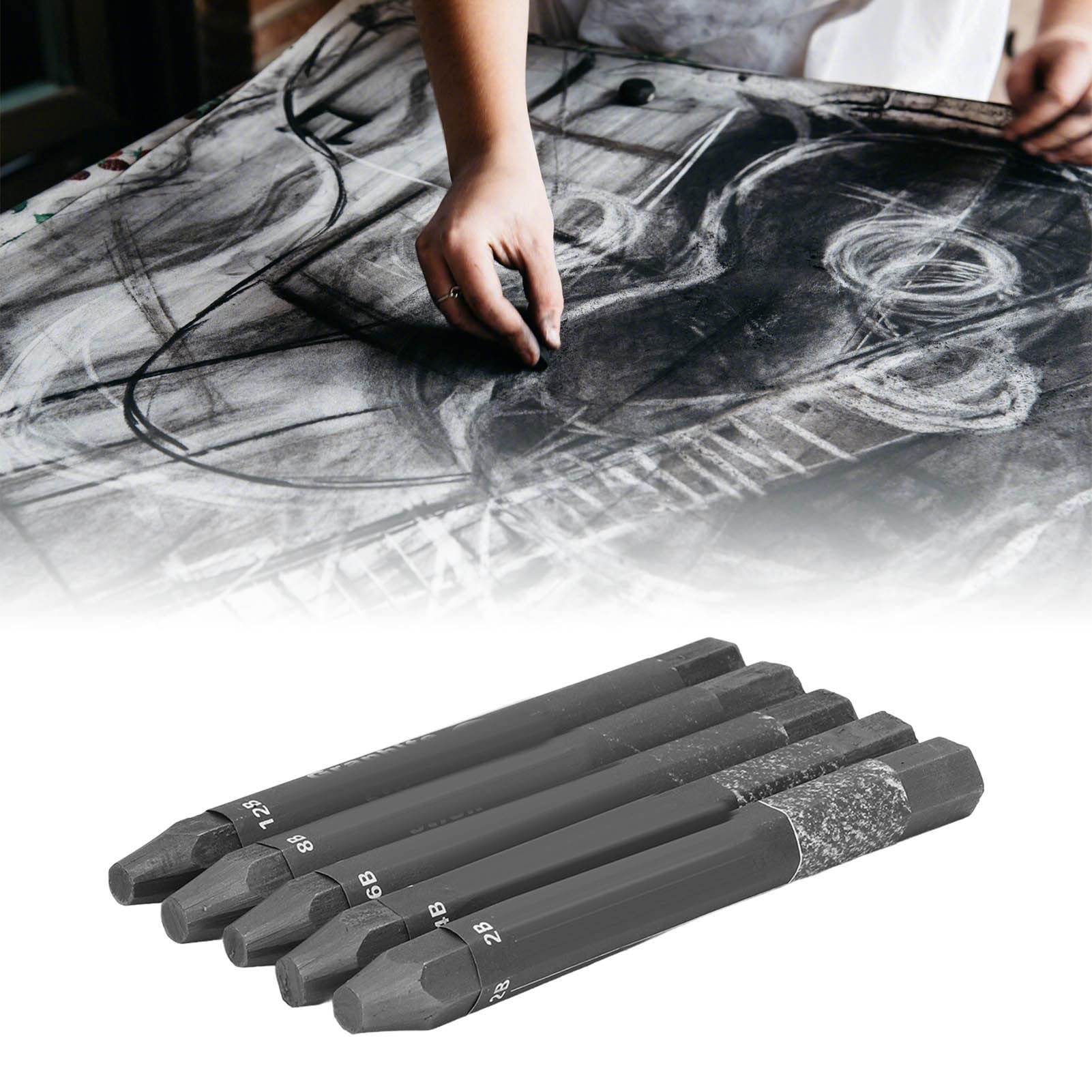Omabeta Toys & Games bâtons de graphite solubles à l’eau 5 pièces hexagonaux 12 mm