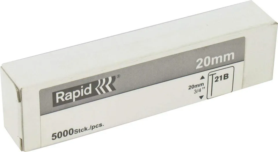 Rapid’os 16 Clouage 40302975 pointes 21B 20 mm, 5000 galvanisées