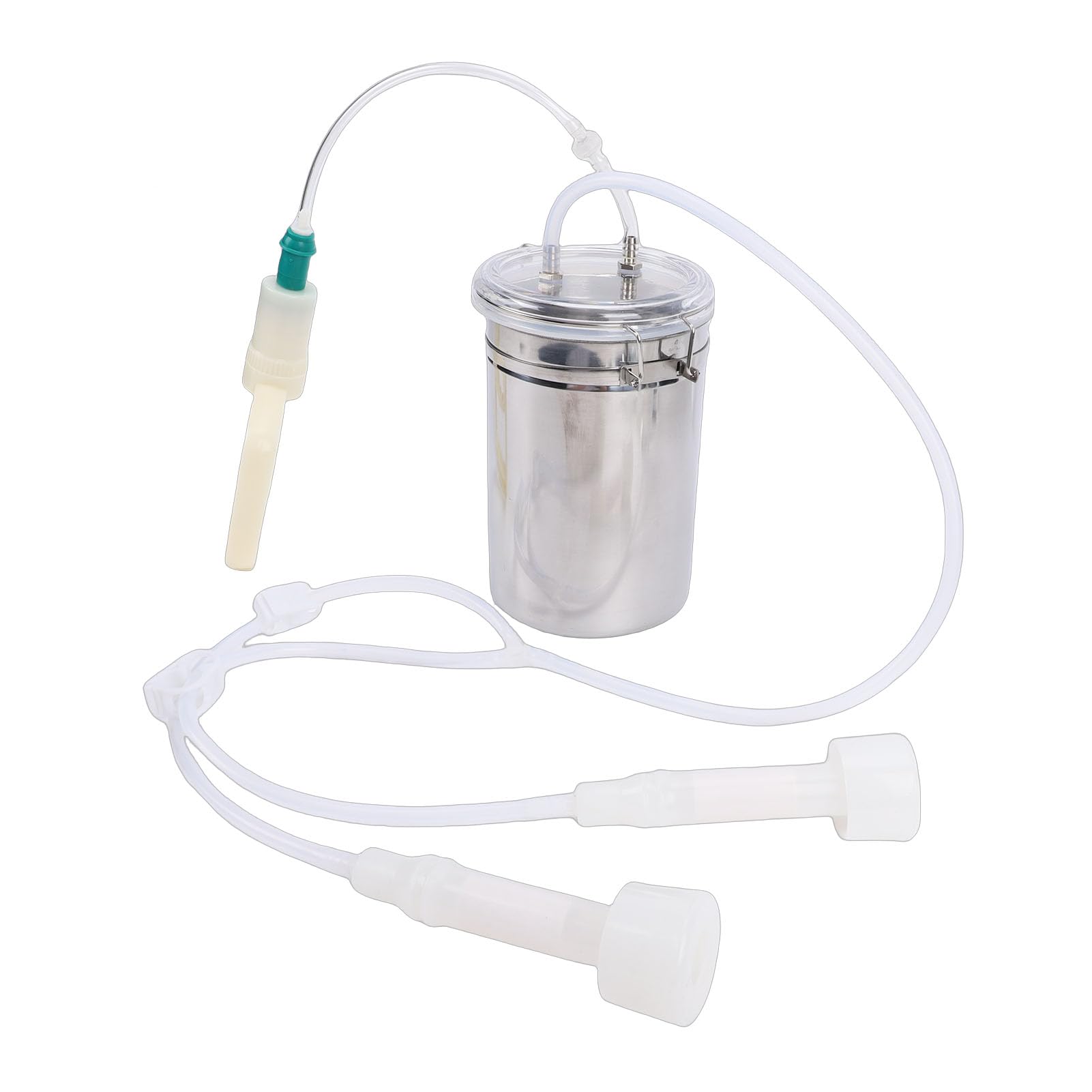 Omabeta Garden Machinery & Agricultural Equipment machine à traire manuelle 2000 ml, bouteille inox