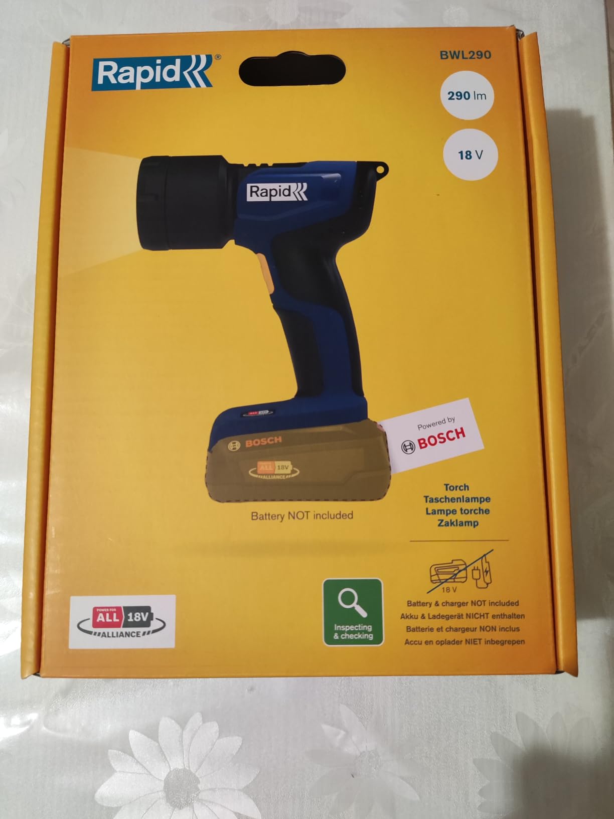 Rapid’os 16 Lampes de Chantier BWL290 lampe LED 18 V 290 lm sans batterie