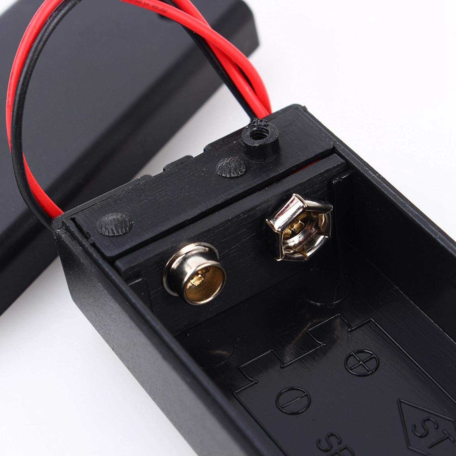 Omabeta Electrical Components & Wiring boîtier pour pile 9 V avec interrupteur, 2 pièces