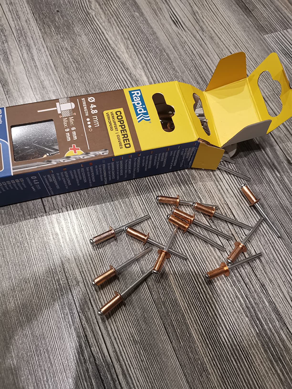 Rapid’os 16 Rivetage rivets cuivrés 4,8 × 12 mm 50 pièces avec foret