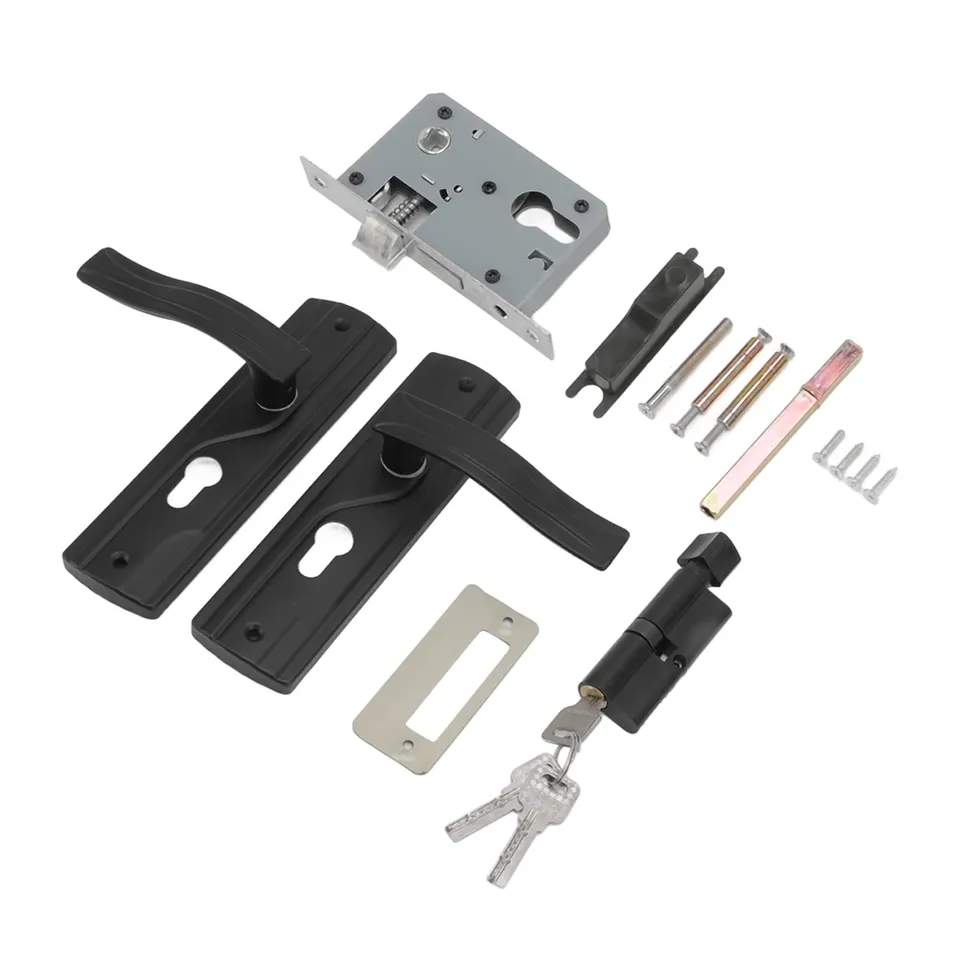 Omabeta Tools & Workshop Equipment serrure de porte noire avec clé