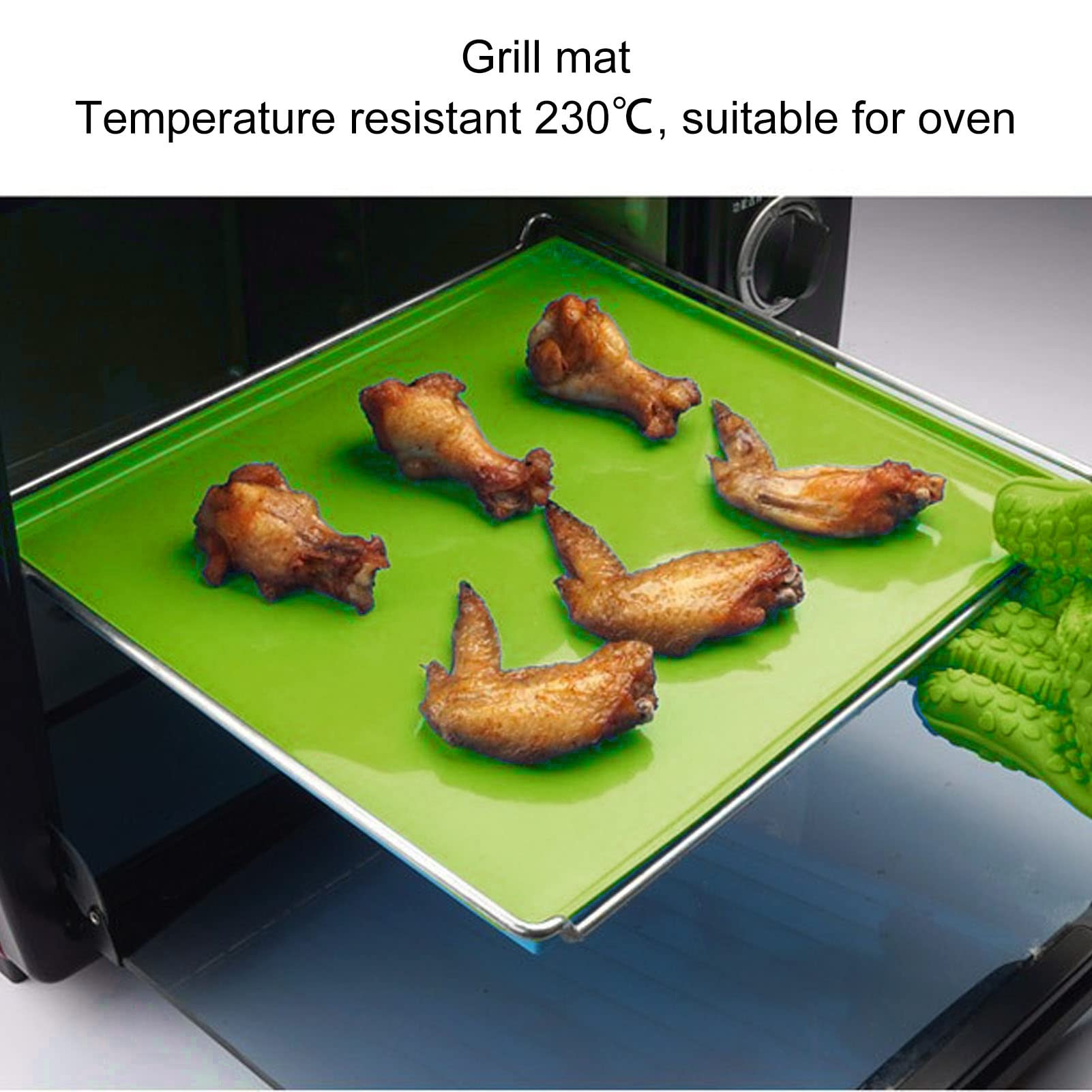 Omabeta Kitchen Appliances feuilles de déshydrateur silicone 4 pièces orange et vert sans BPA