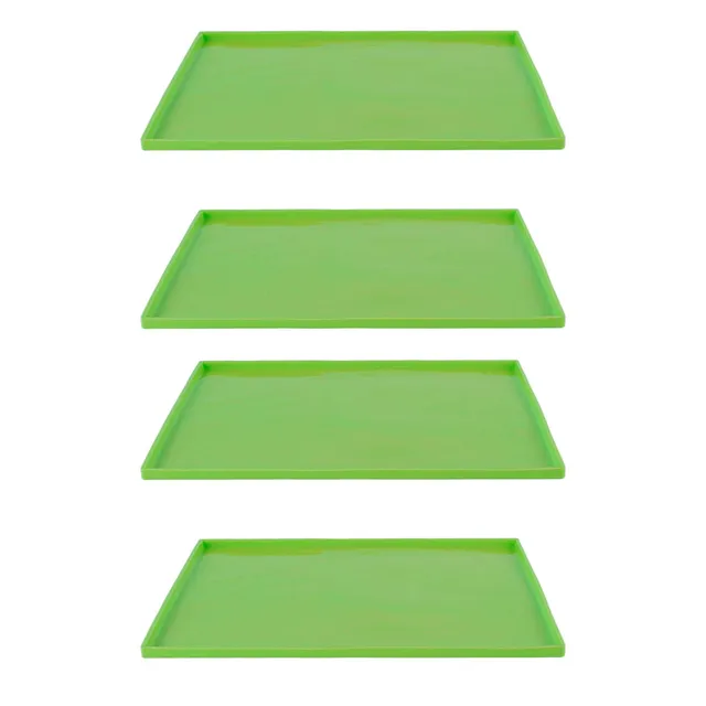 Omabeta Kitchen Appliances feuilles de déshydrateur silicone 4 pièces orange et vert sans BPA
