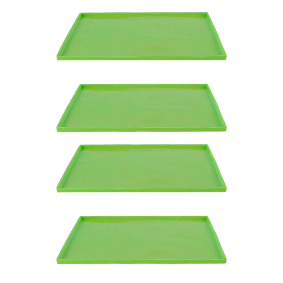 Omabeta Kitchen Appliances feuilles de déshydrateur silicone 4 pièces orange et vert sans BPA