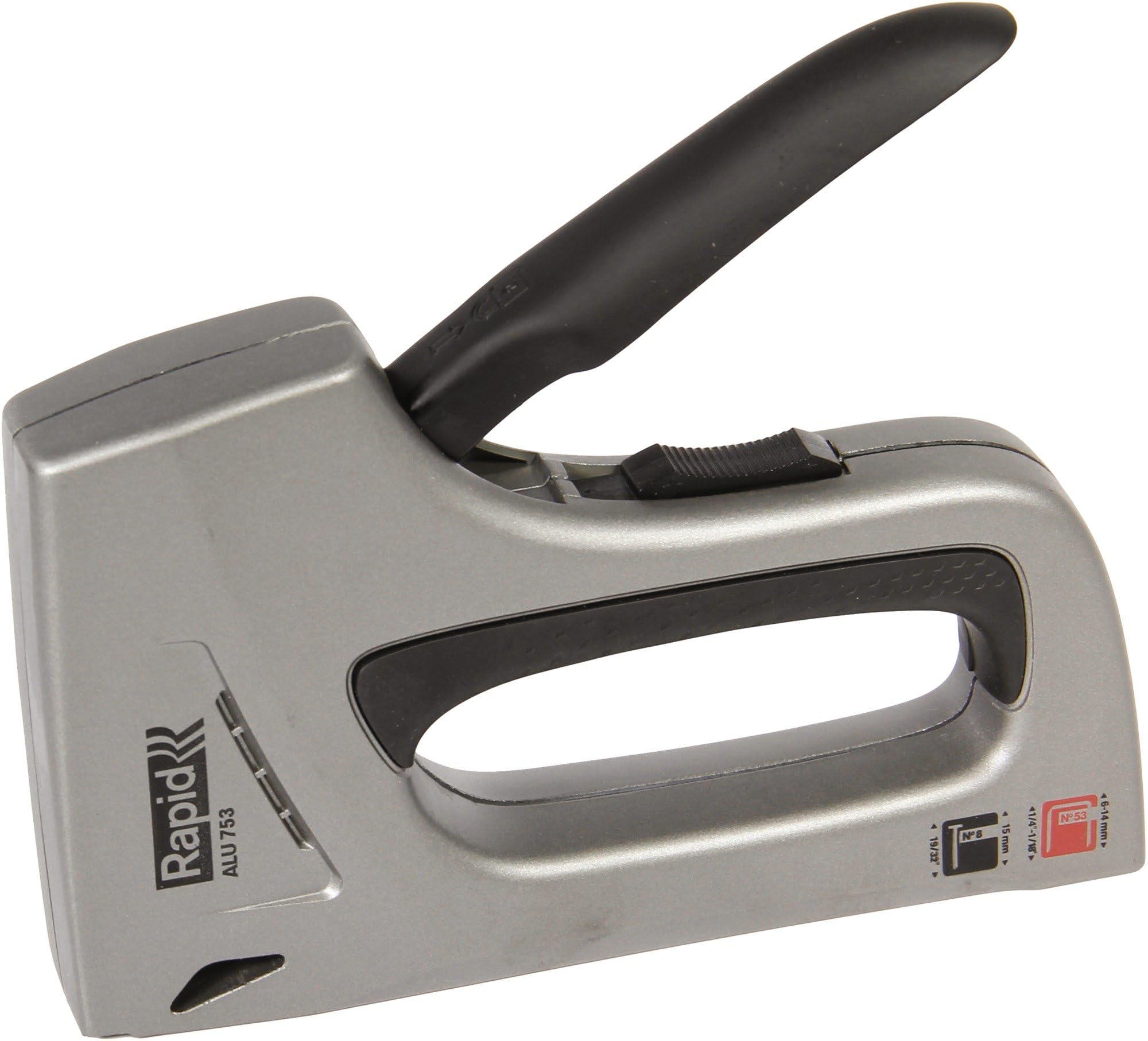 Rapid Agrafage ALU753 agrafeuse pour agrafes n°53 et clous n°8, poignée ergonomique