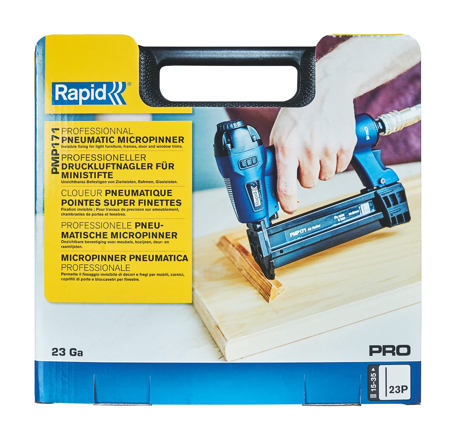 Rapid’os 16 Clouage PRO PMP171 cloueur pneumatique micro-pin 23P 15-35 mm