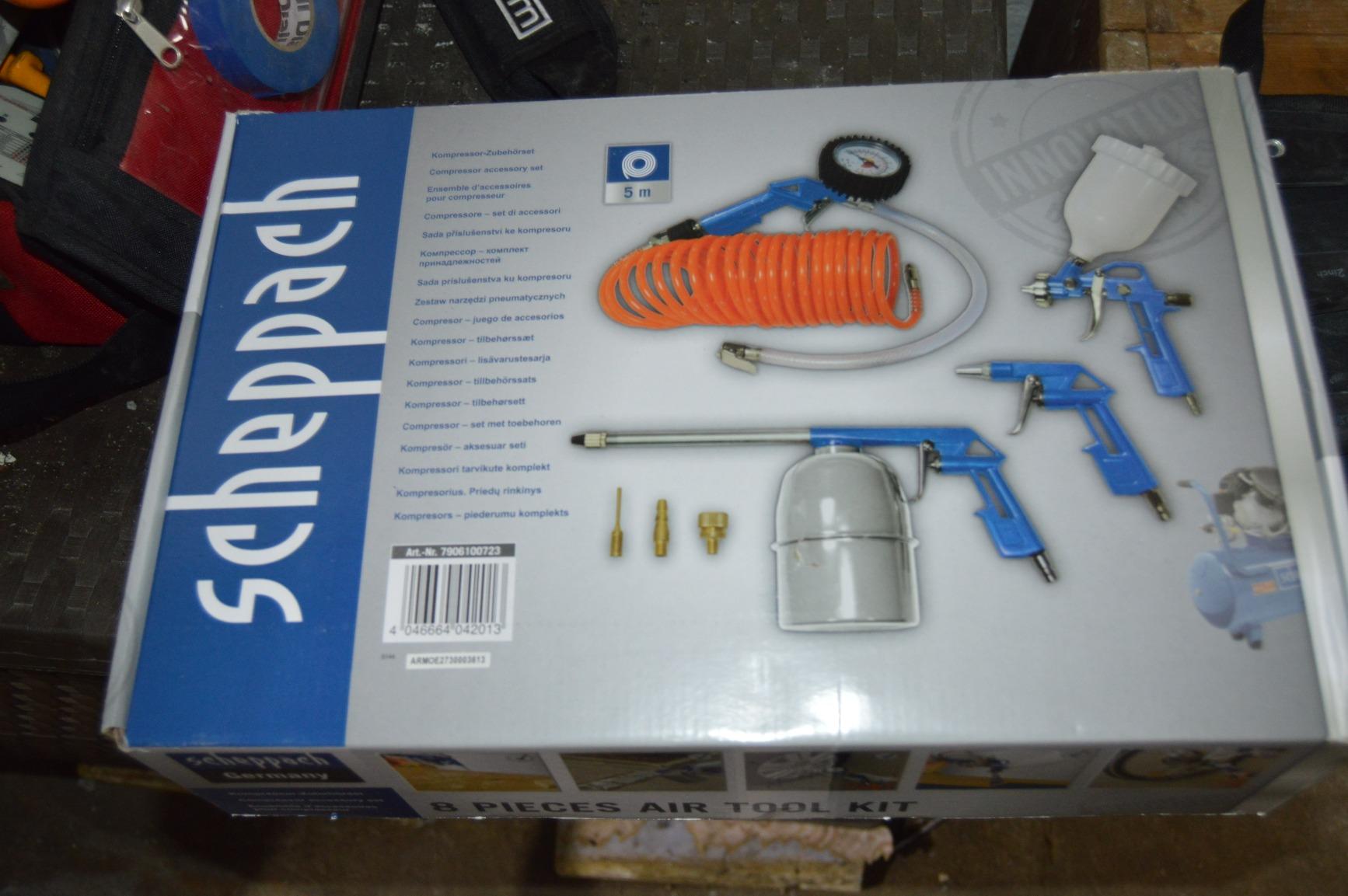 Scheppach HC Series 7906100723 kit d’accessoires pneumatiques 8 pièces