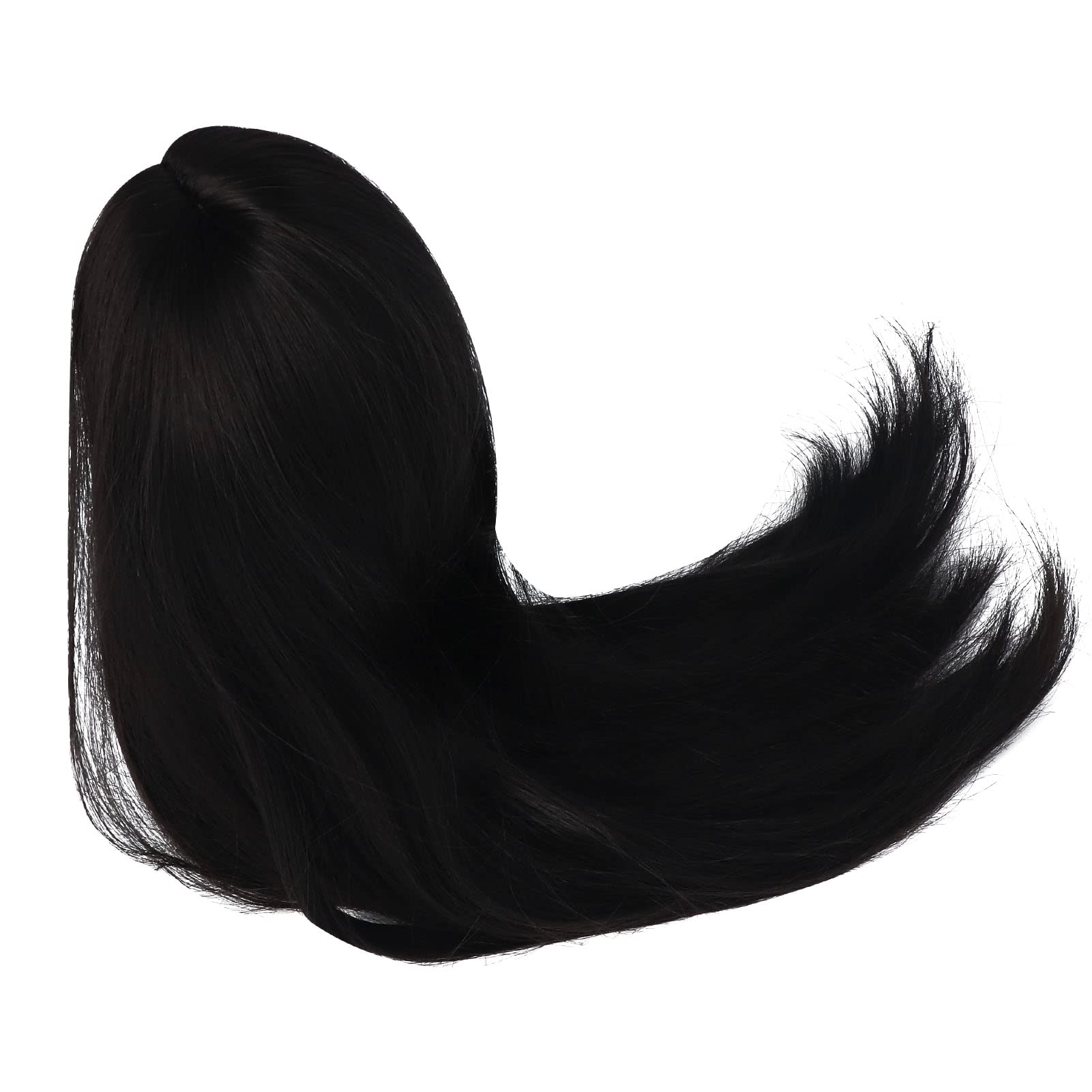 Omabeta 1/3 Doll Wig perruque poupée noire raie milieu