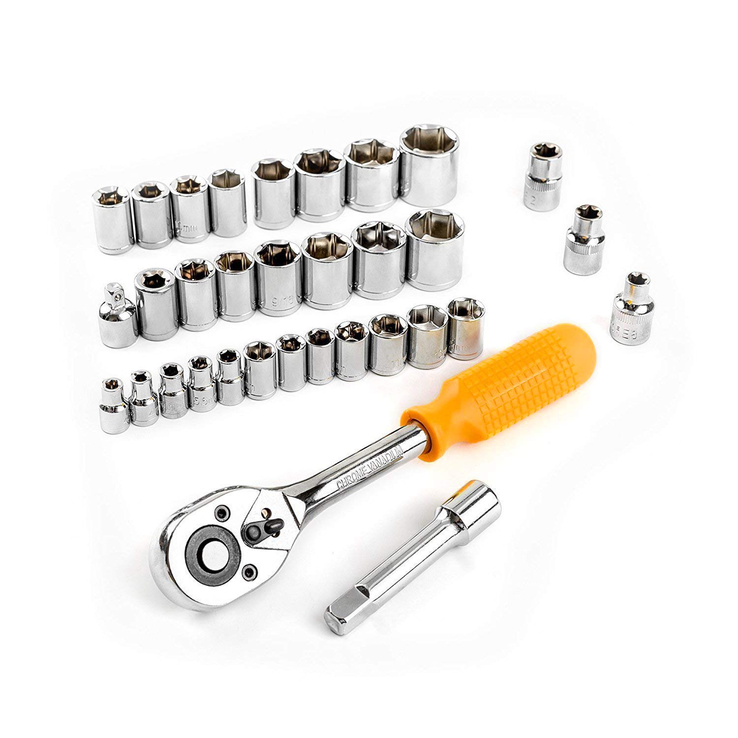 DEKOPRO TOOL KIT coffret à outils 128 pièces pour bricolage avec douilles