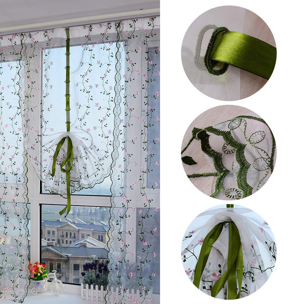 Omabeta Home Décor & Bathroom Décor rideau voile 80 × 150 cm fleuri