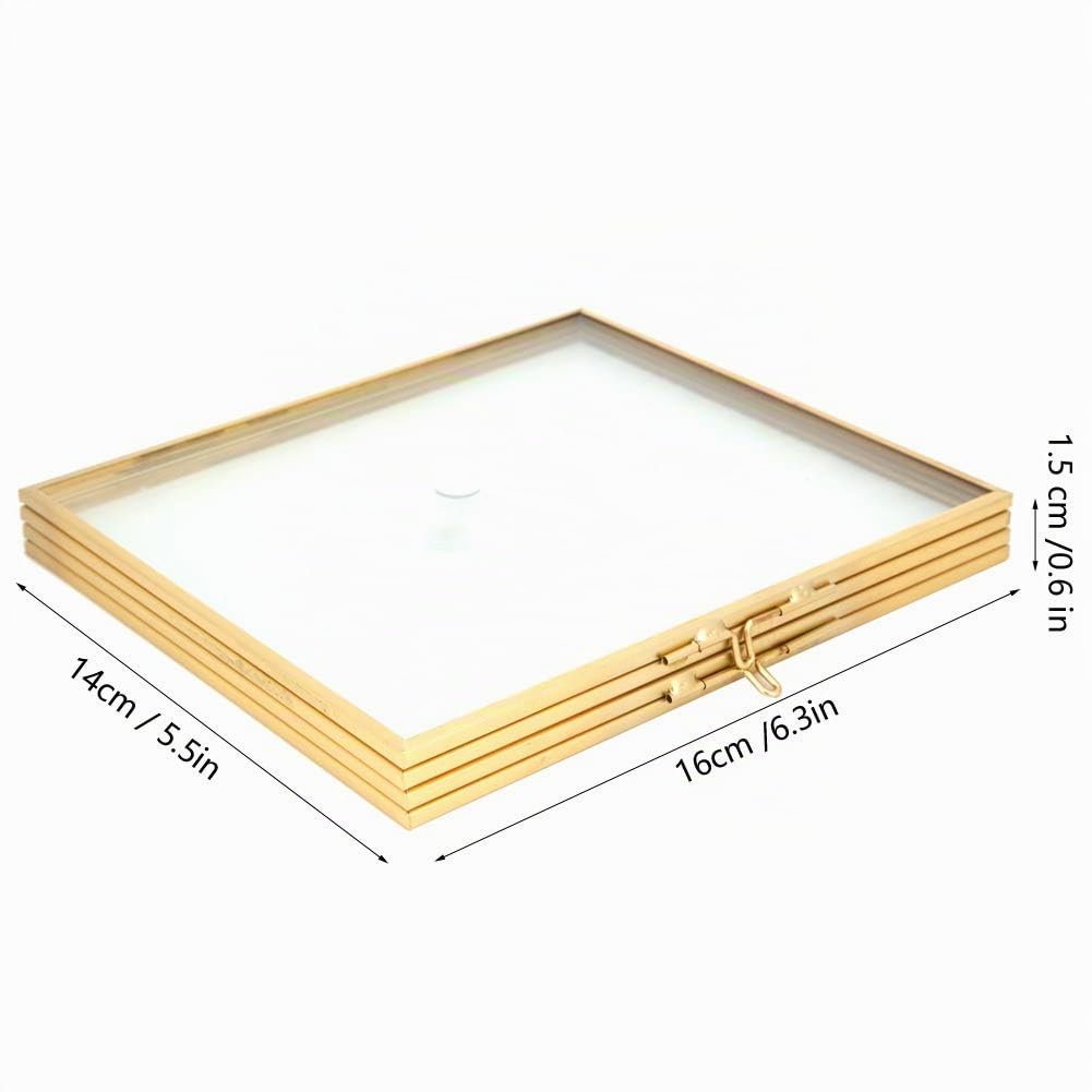 Omabeta Home Décor & Bathroom Décor Cadre photo pliable double face 14 × 16 cm en cuivre