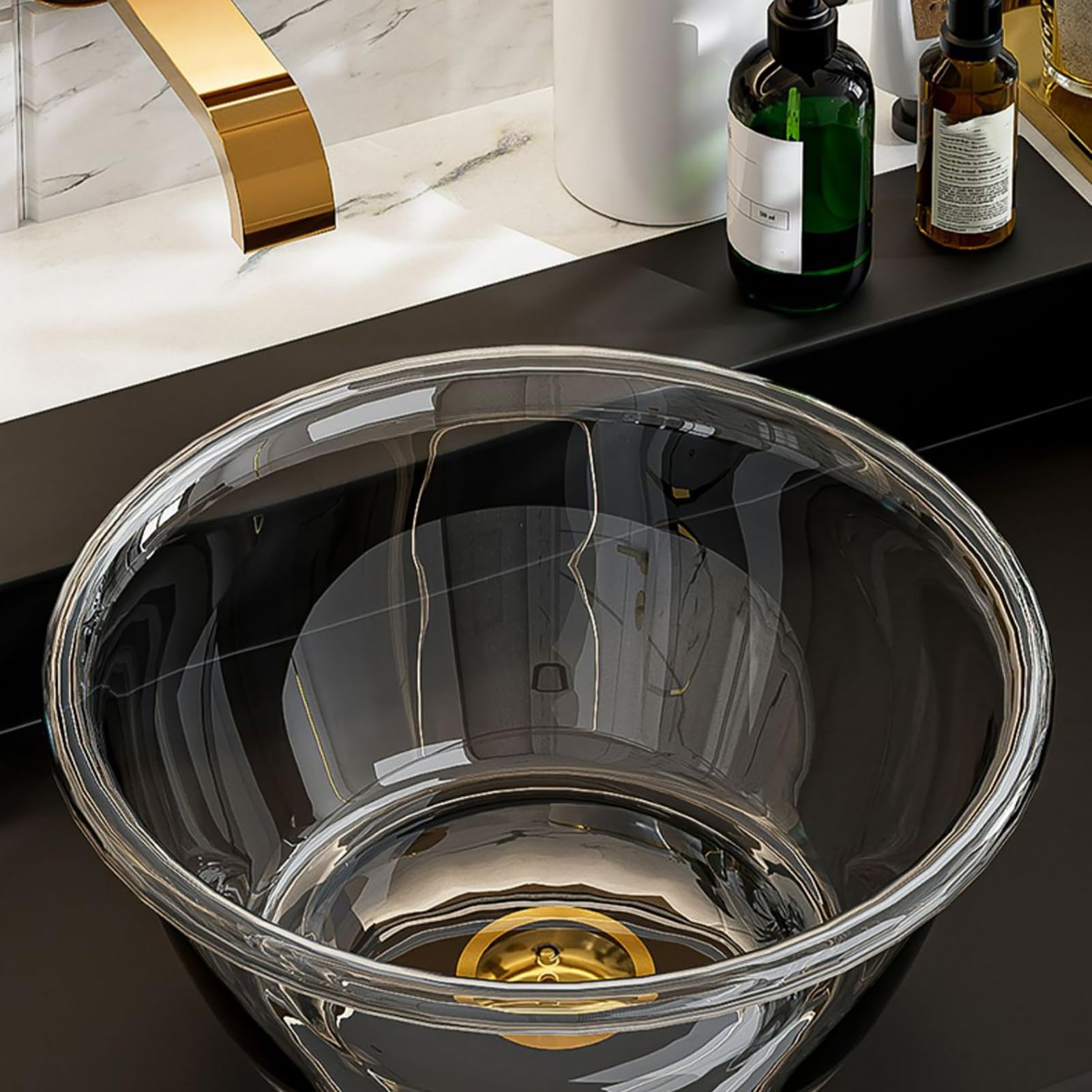 Omabeta Home Décor & Bathroom Décor bassin plastique transparent grande taille L