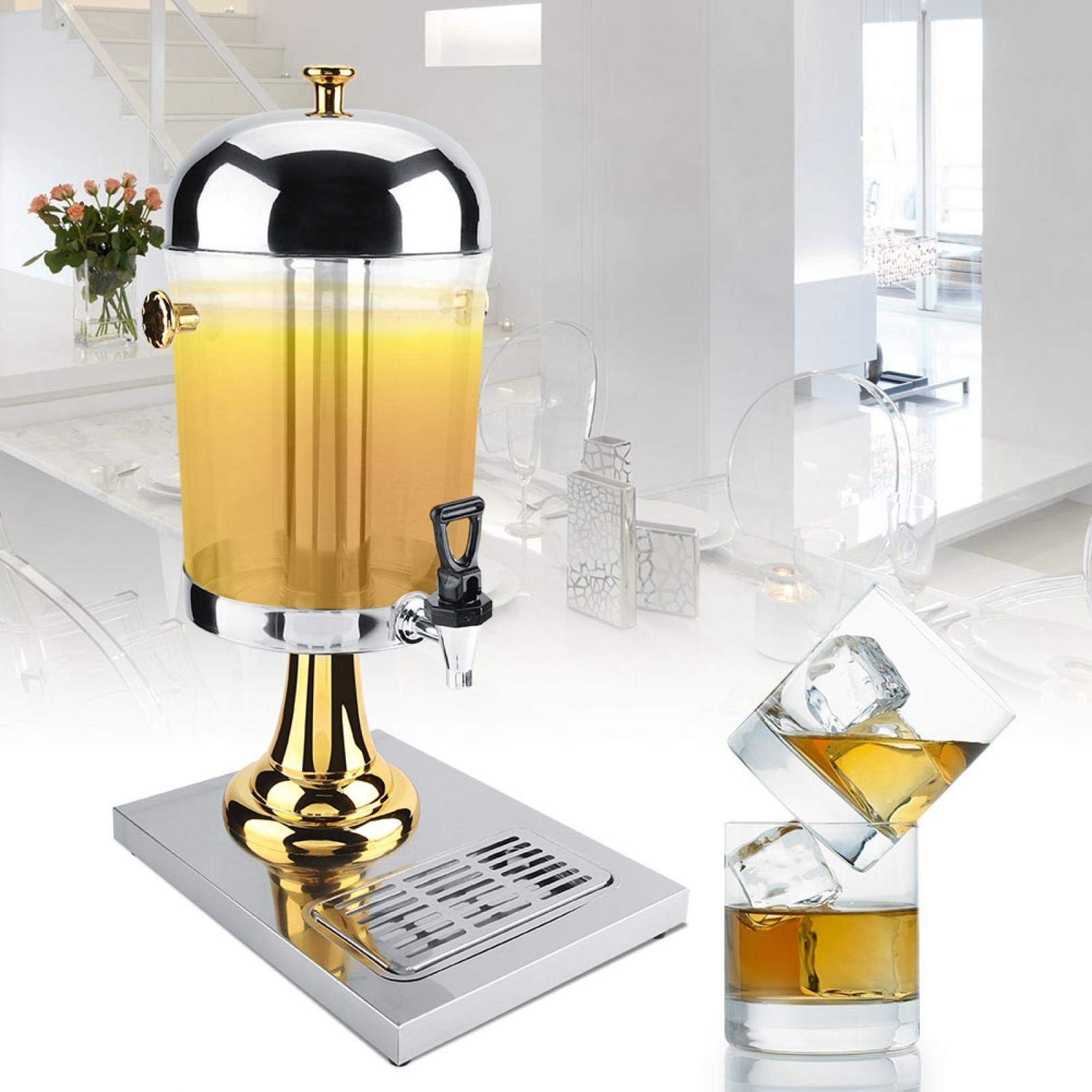 Omabeta Kitchen Appliances distributeur de jus 8 L argent sans électricité