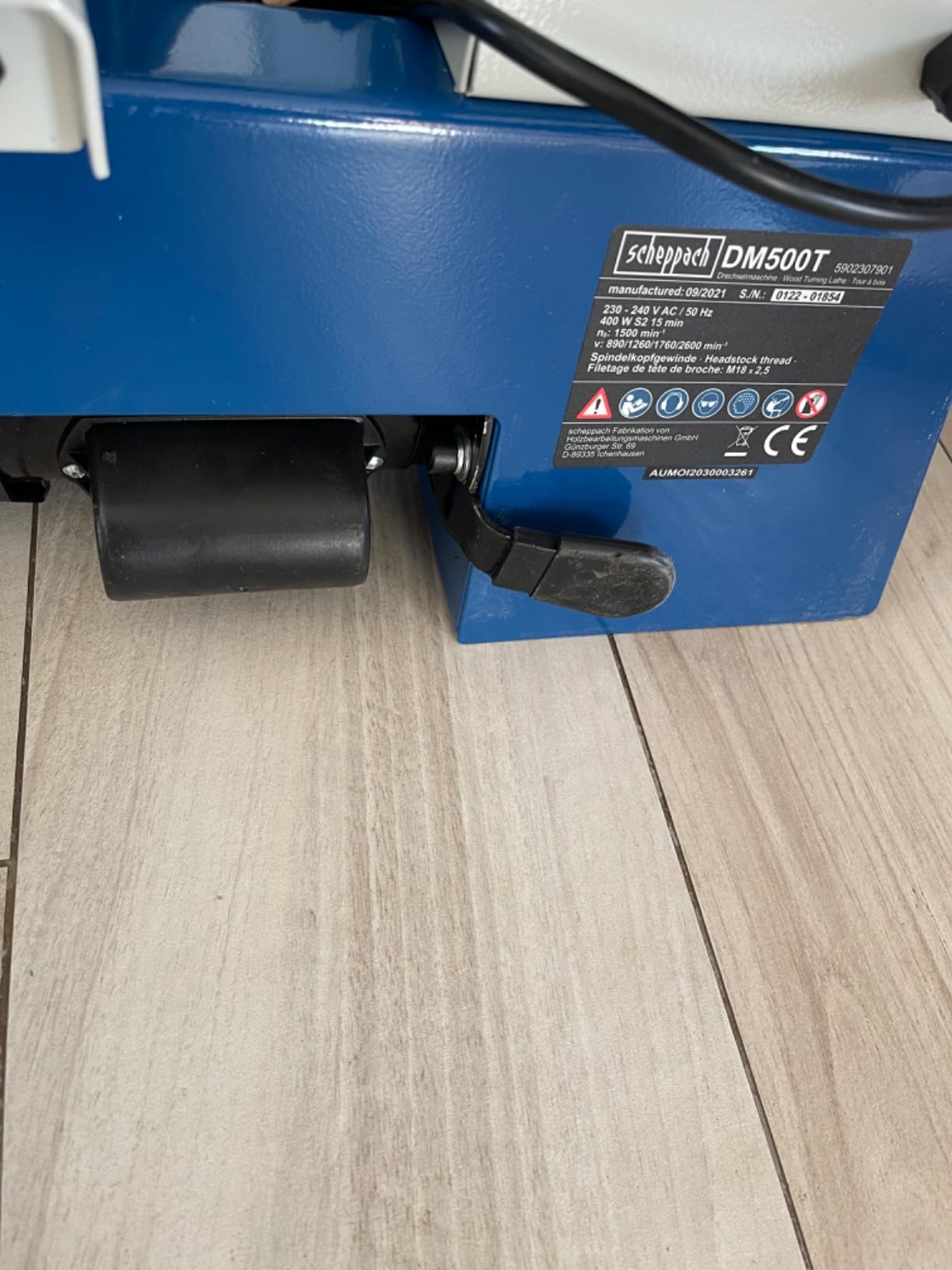 Scheppach DMT Series DM500T tour à bois 400 W 4 vitesses