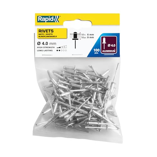 Rapid’os 16 Rivetage rivets standard Ø4 × 12 mm aluminium 100 pièces