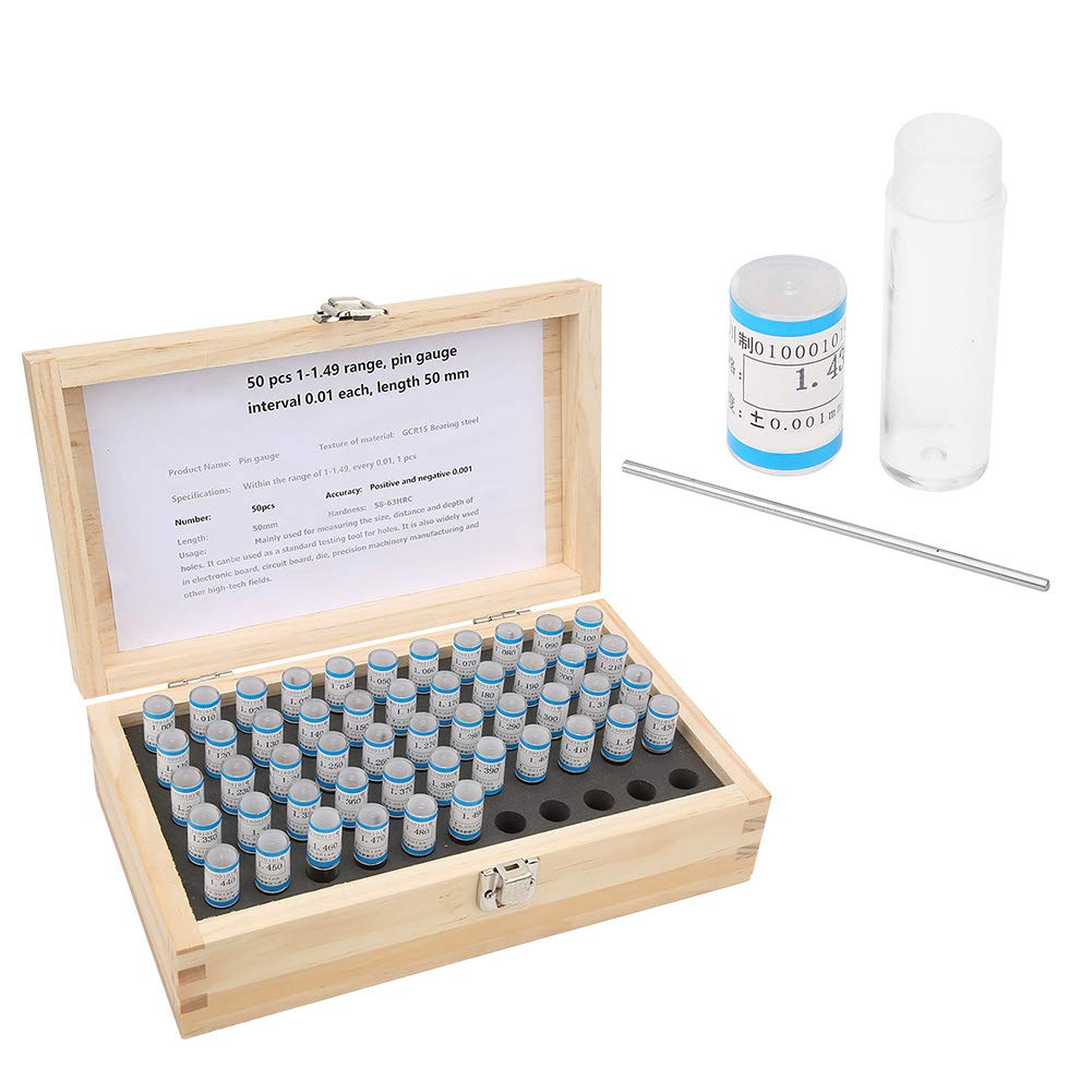 Omabeta Tools & Workshop Equipment jeu de jauges de broche 1–1,49 mm, 50 pièces