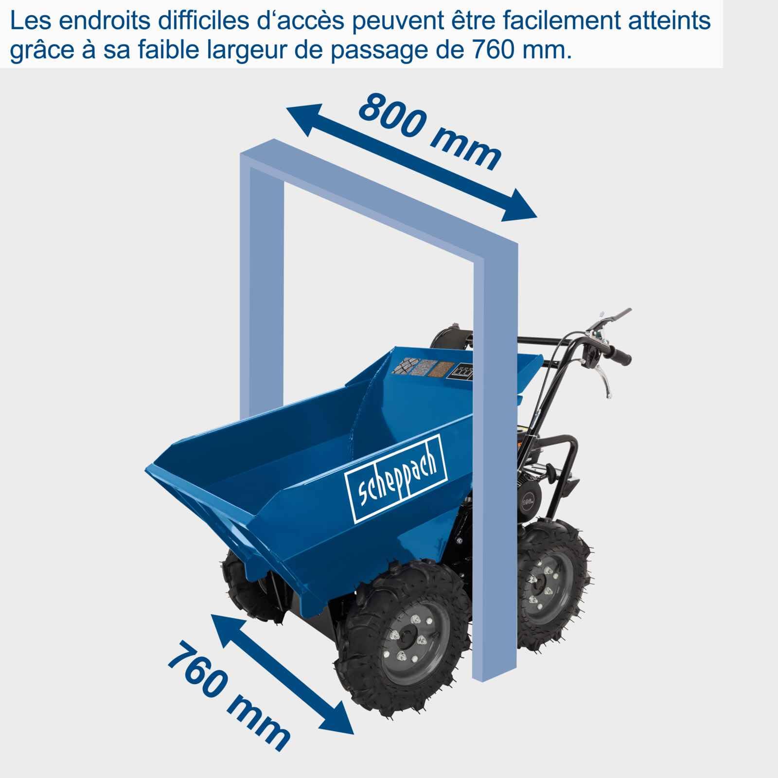 Scheppach HA Series DP3000 dumper thermique 300 kg 5,6 CV