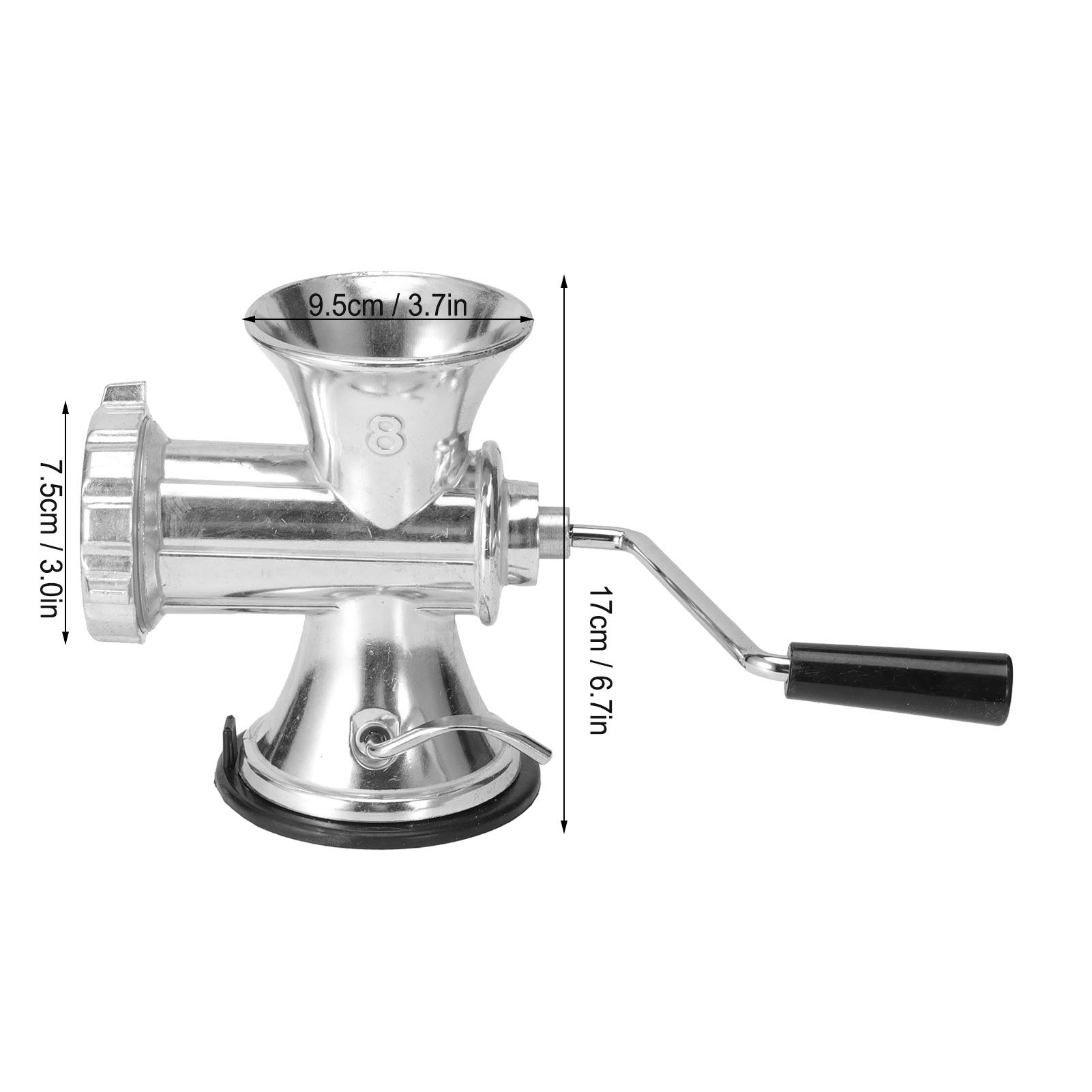 Omabeta Kitchen Appliances Hachoir à viande manuel avec ventouse en aluminium