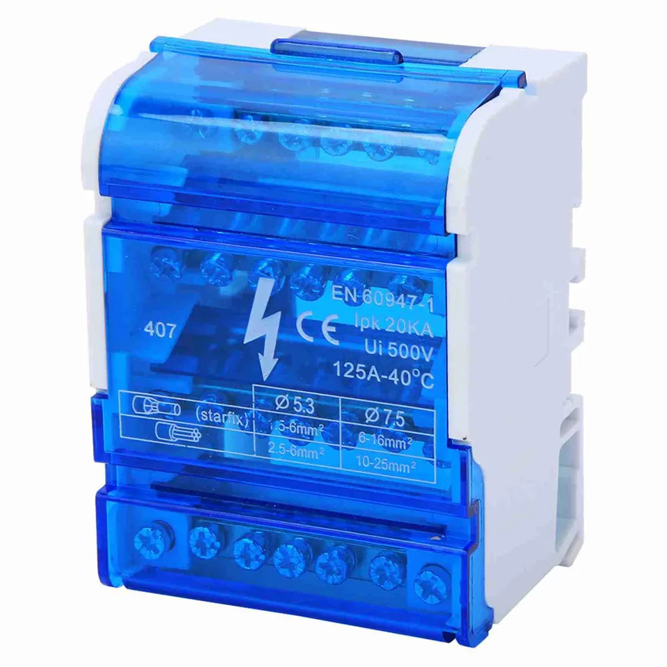 Omabeta Electrical Components & Wiring boîte de jonction 407 à 4 niveaux sur rail DIN 67 × 90 × 50 mm