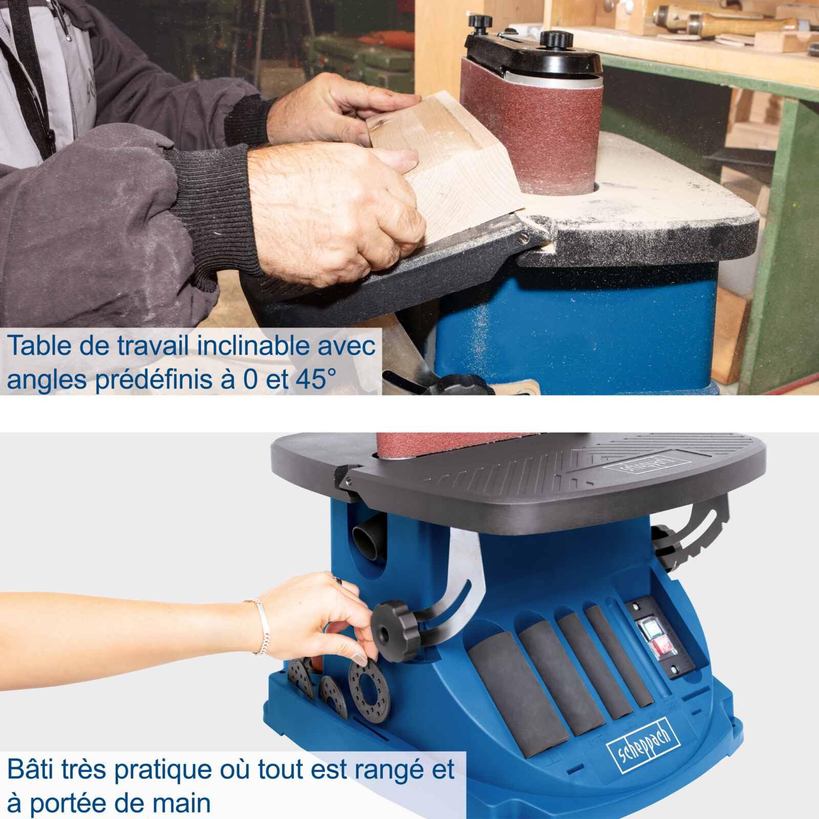 Scheppach BS Series OSM600 ponceuse oscillante 450 W avec 5 manchons