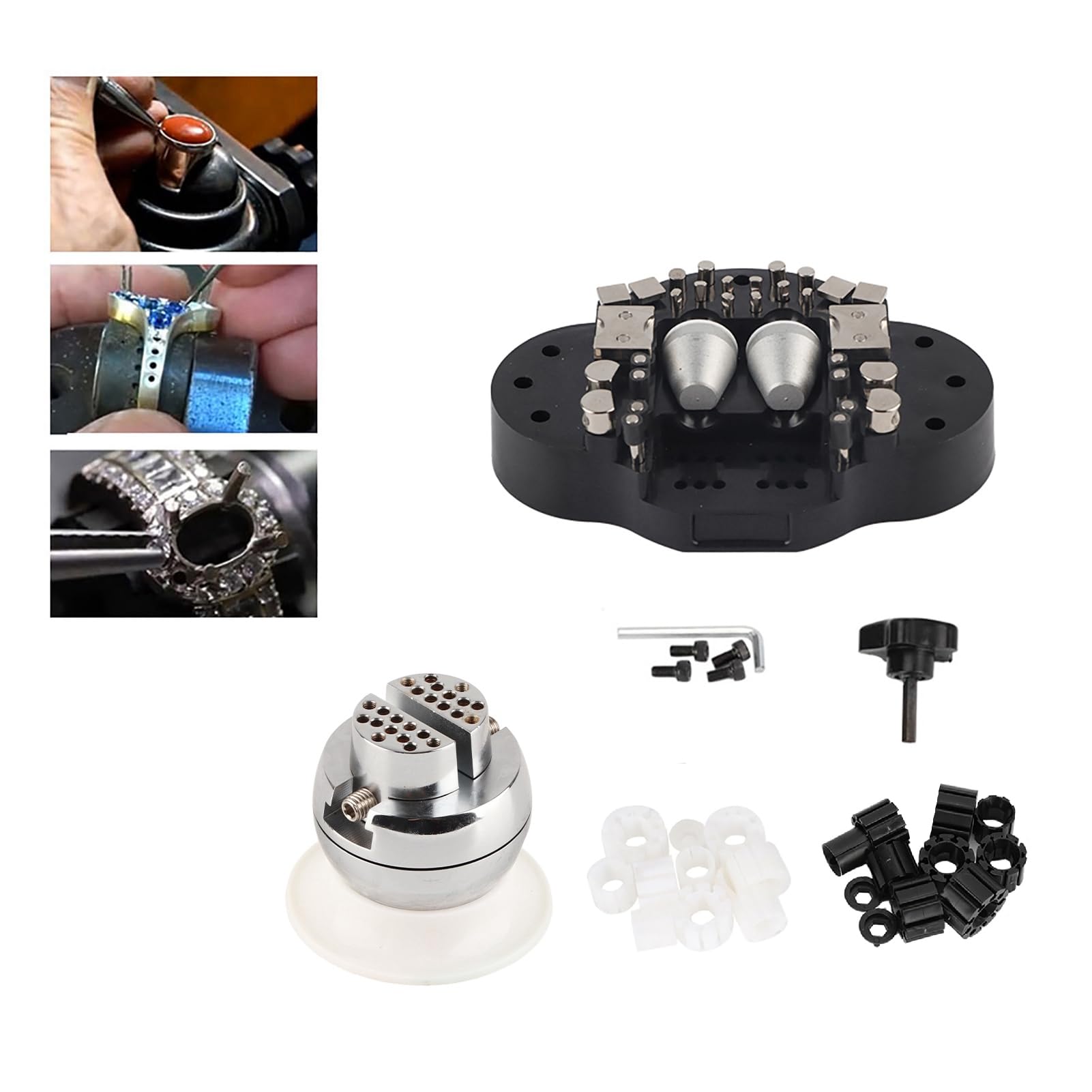 Omabeta Tools & Workshop Equipment Étau à boule de gravure 360° avec accessoires, métal et plastique