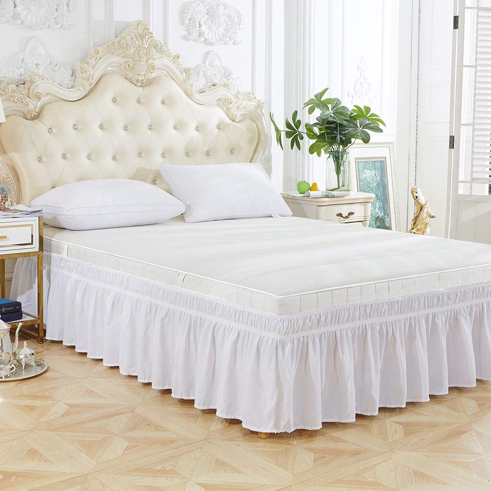 Omabeta Home Décor & Bathroom Décor Jupe de lit Queen 60 × 80 + 15 po lavable
