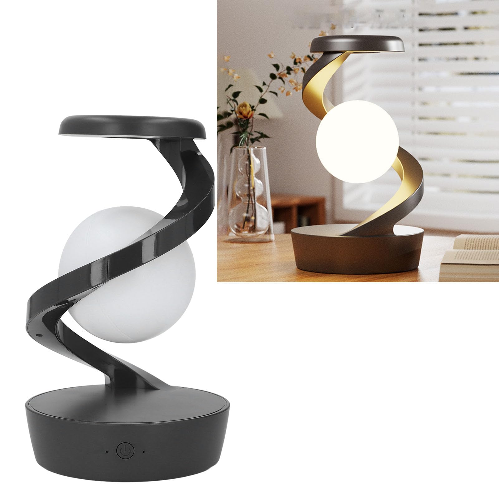 Omabeta Flashlights & Lighting lampe de chevet spirale LED grise rechargeable 600 mAh