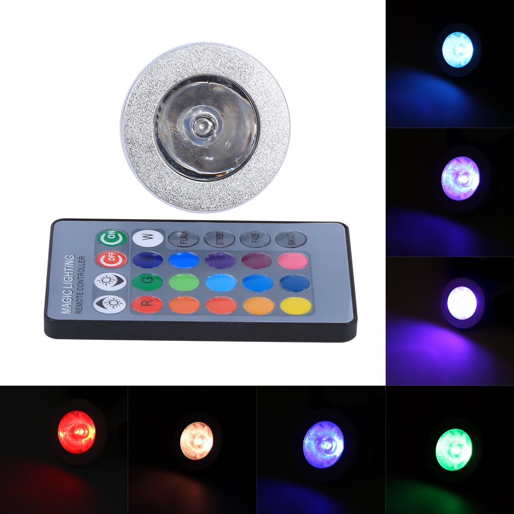 Omabeta Flashlights & Lighting MR16 3W ampoule LED RGB 12–24 V, 16 couleurs