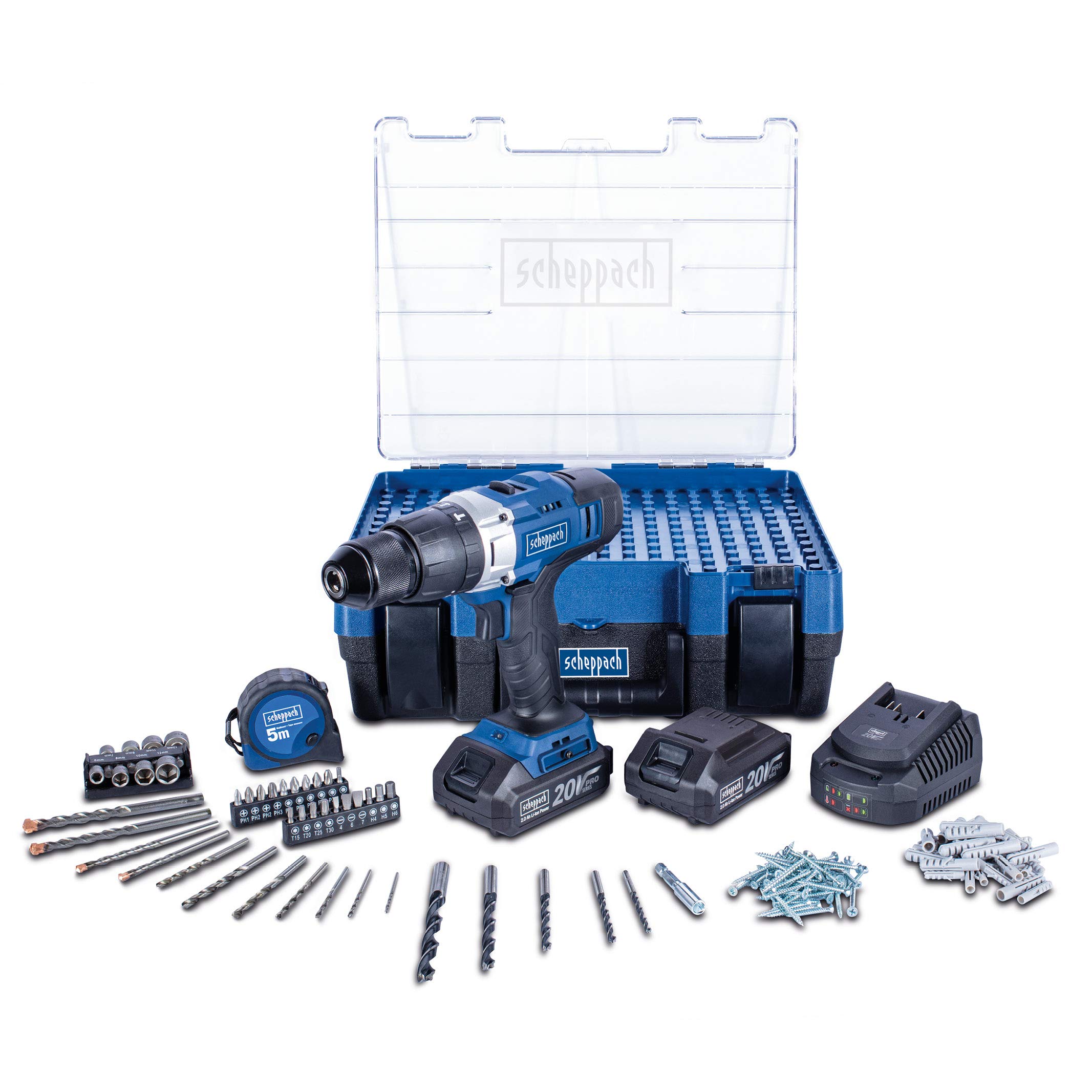 Scheppach 20V Pro Series DTB20-20ProS coffret perceuse à percussion