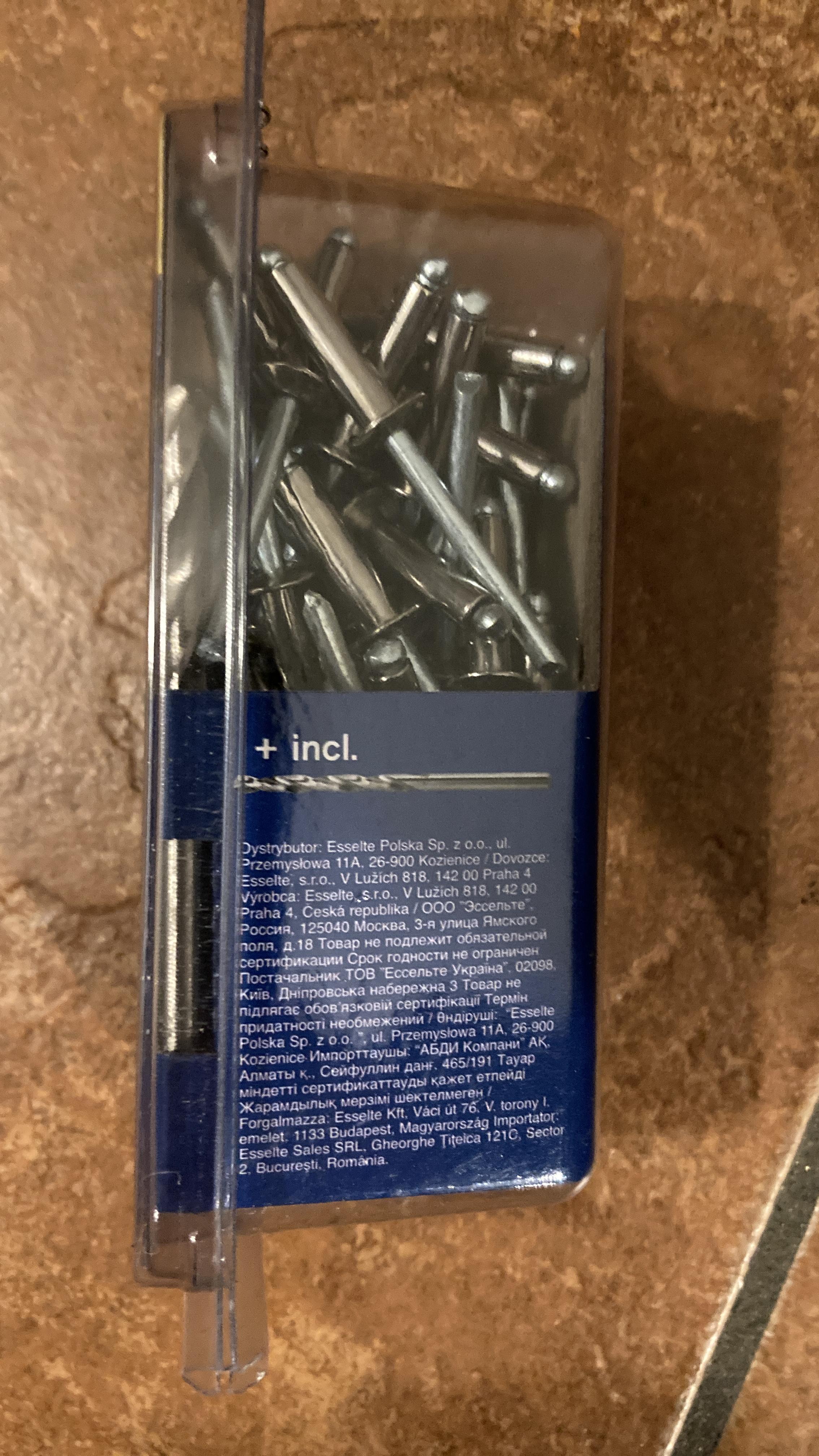 Rapid’os 16 Rivetage Rivets acier inoxydable Ø4,8 x 10 mm, 50 pièces avec foret