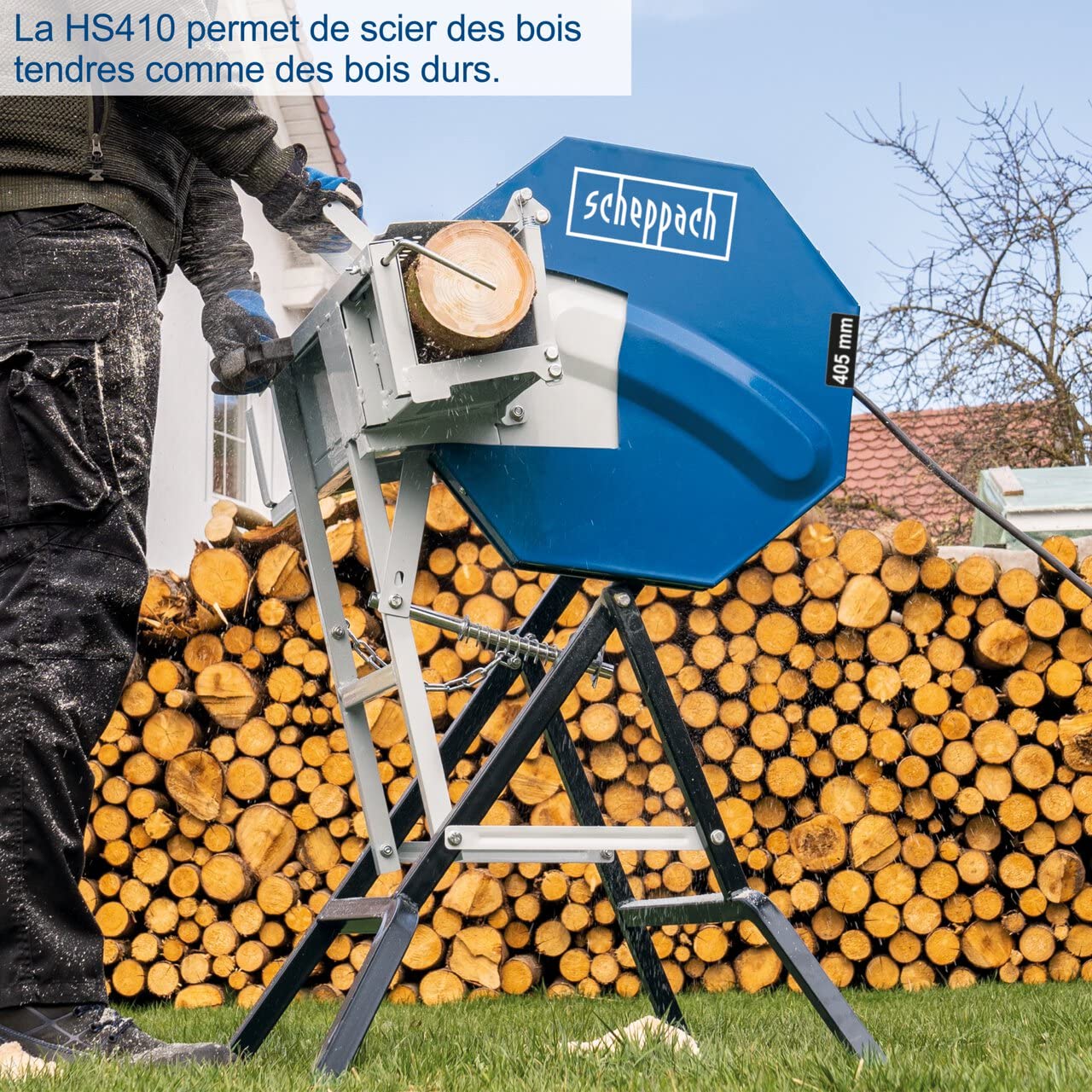 Scheppach HS Series HS410 scie à bûches 2200 W, lame 405 mm