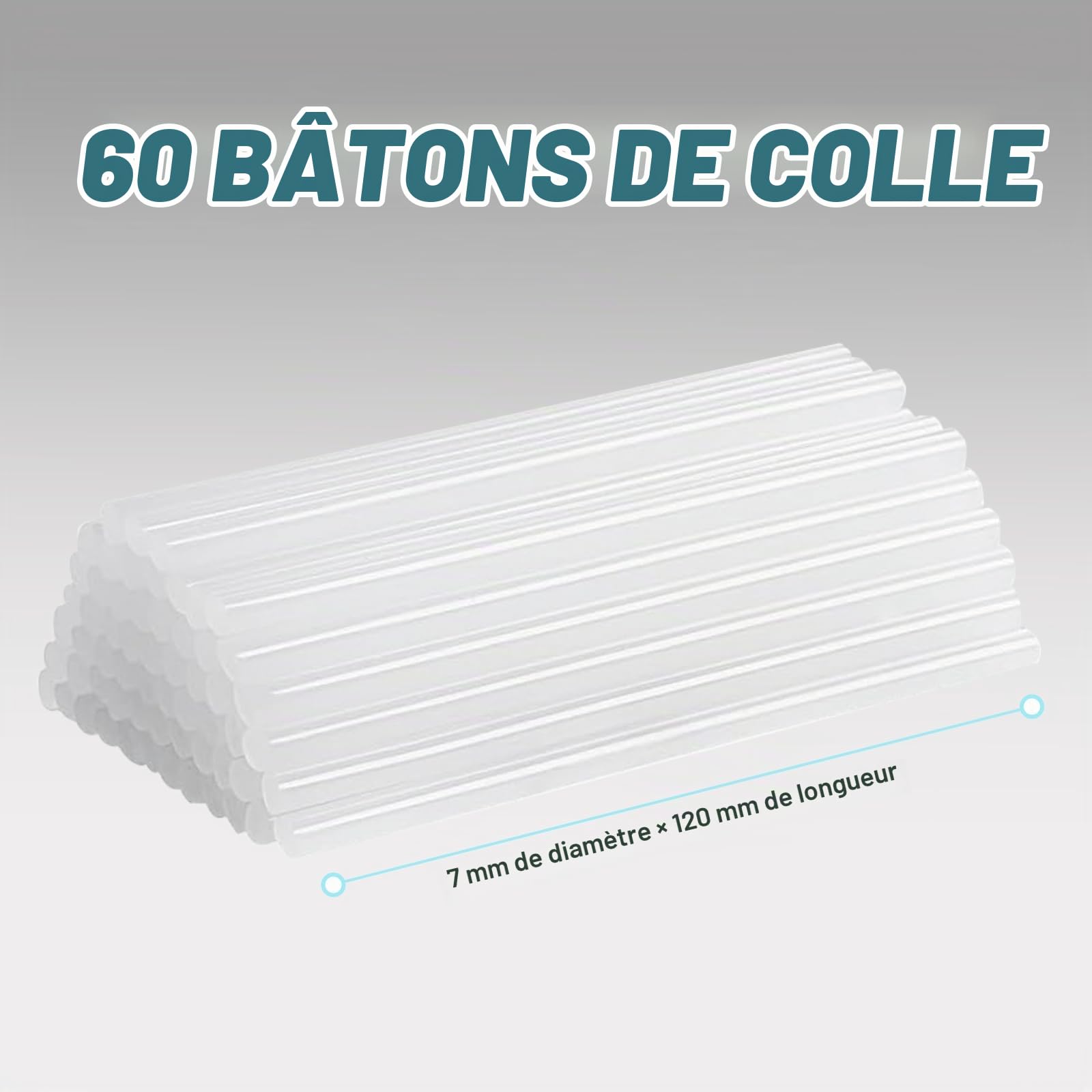 DEKOPRO POWER TOOLS pistolet à colle 20 W bleu 60 bâtons réglable