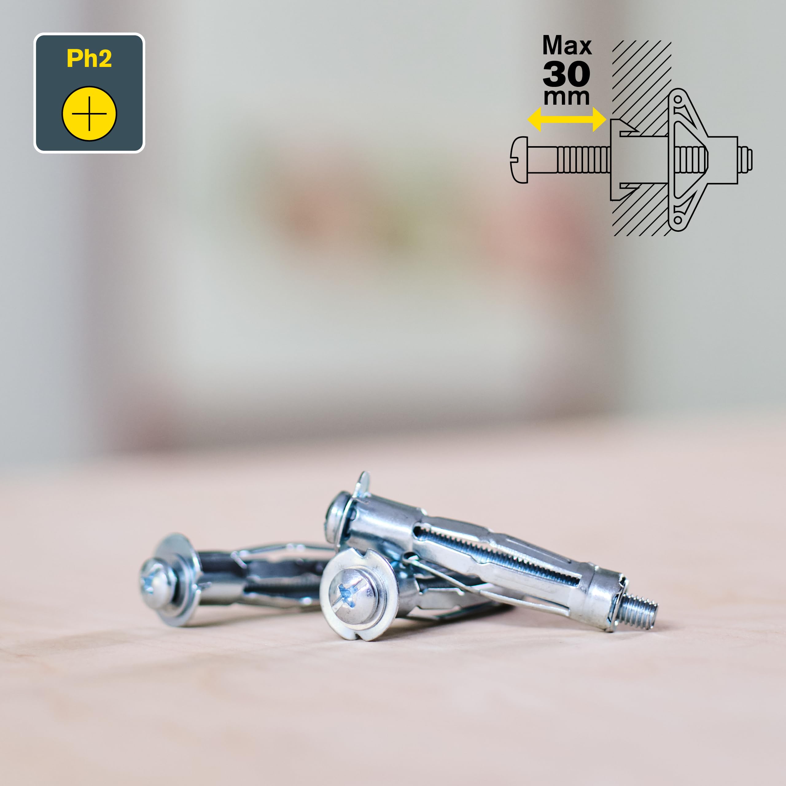 Rapid’os 16 Fixations murs creux chevilles à expansion 50 kg, 10 pièces