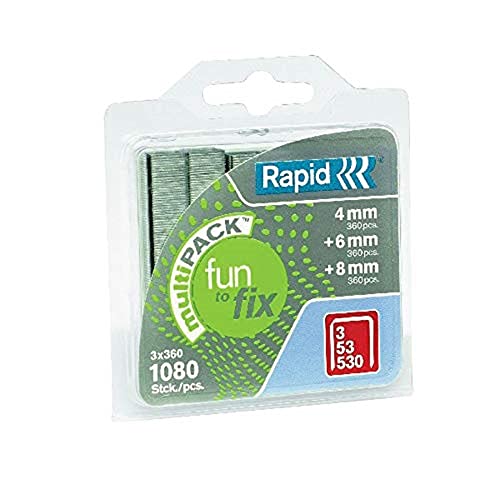 Rapid Agrafage 53 53/6-8 agrafes 1080 pièces galvanisées