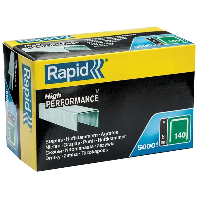 Rapid Agrafage 11905711 agrafes n°140 6 mm galvanisées, boîte de 5 000
