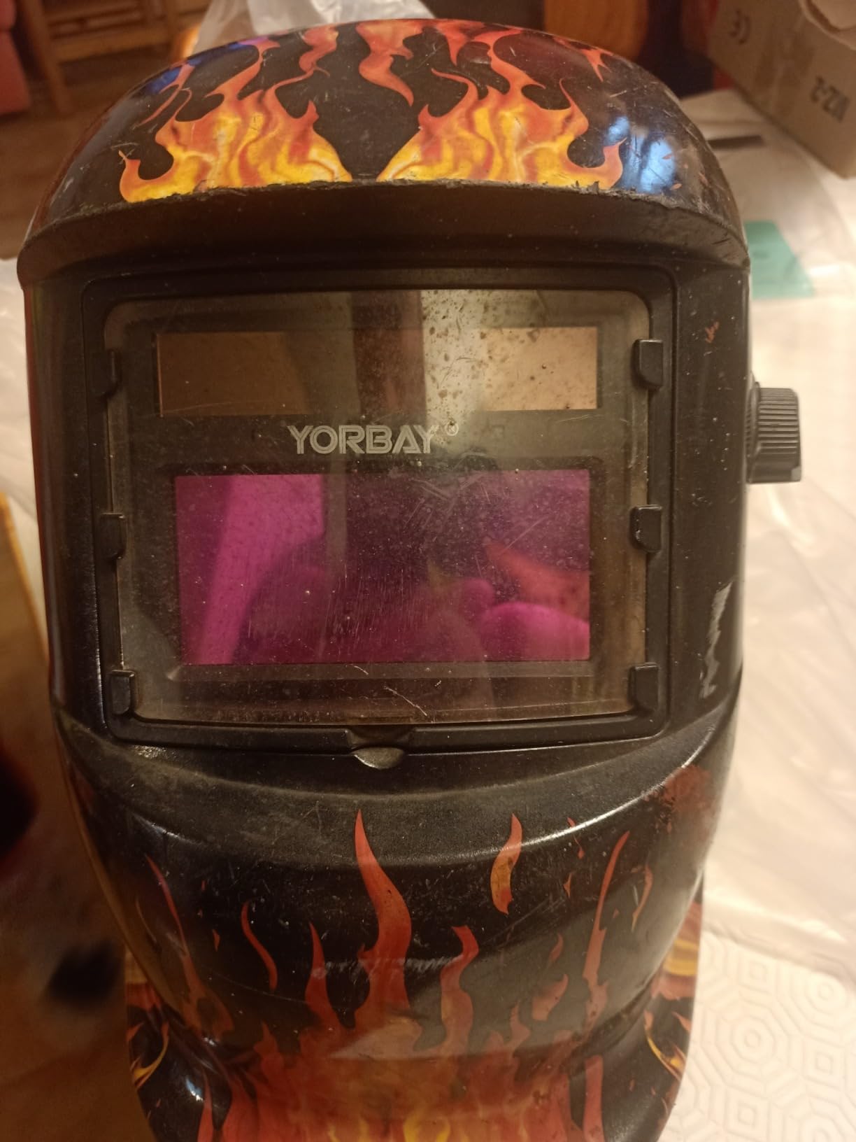 DEKOPRO WELDING HELMET masque de soudure automatique Mode Crâne rouge solaire