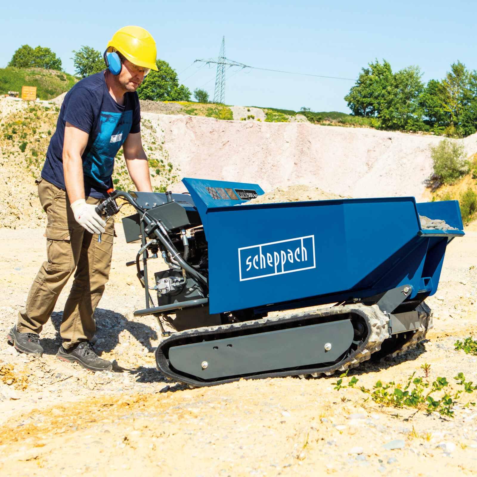 Scheppach HA Series DP5000 dumper à chenilles thermique 500 kg