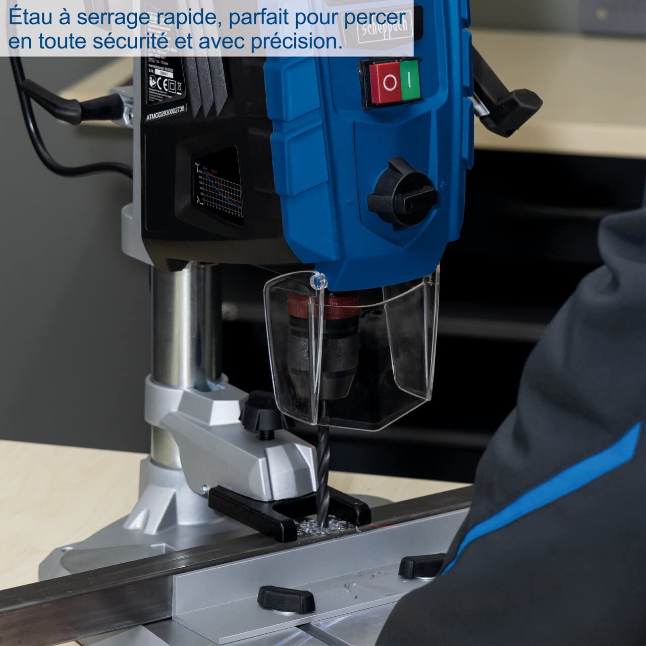 Scheppach ST Series DP60 SE perceuse d’établi 710 W avec écran numérique