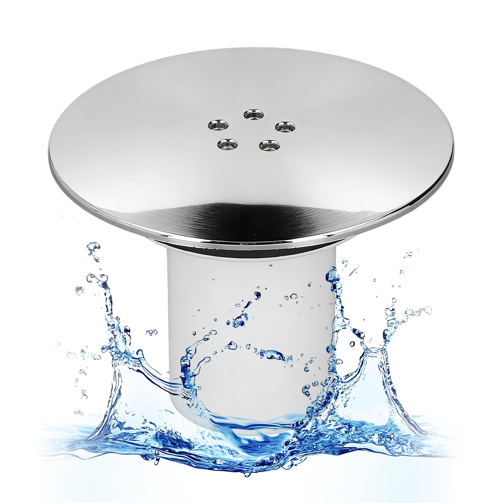 Omabeta Home Décor & Bathroom Décor couvercle de bonde douche 90 mm avec coupelle blanche